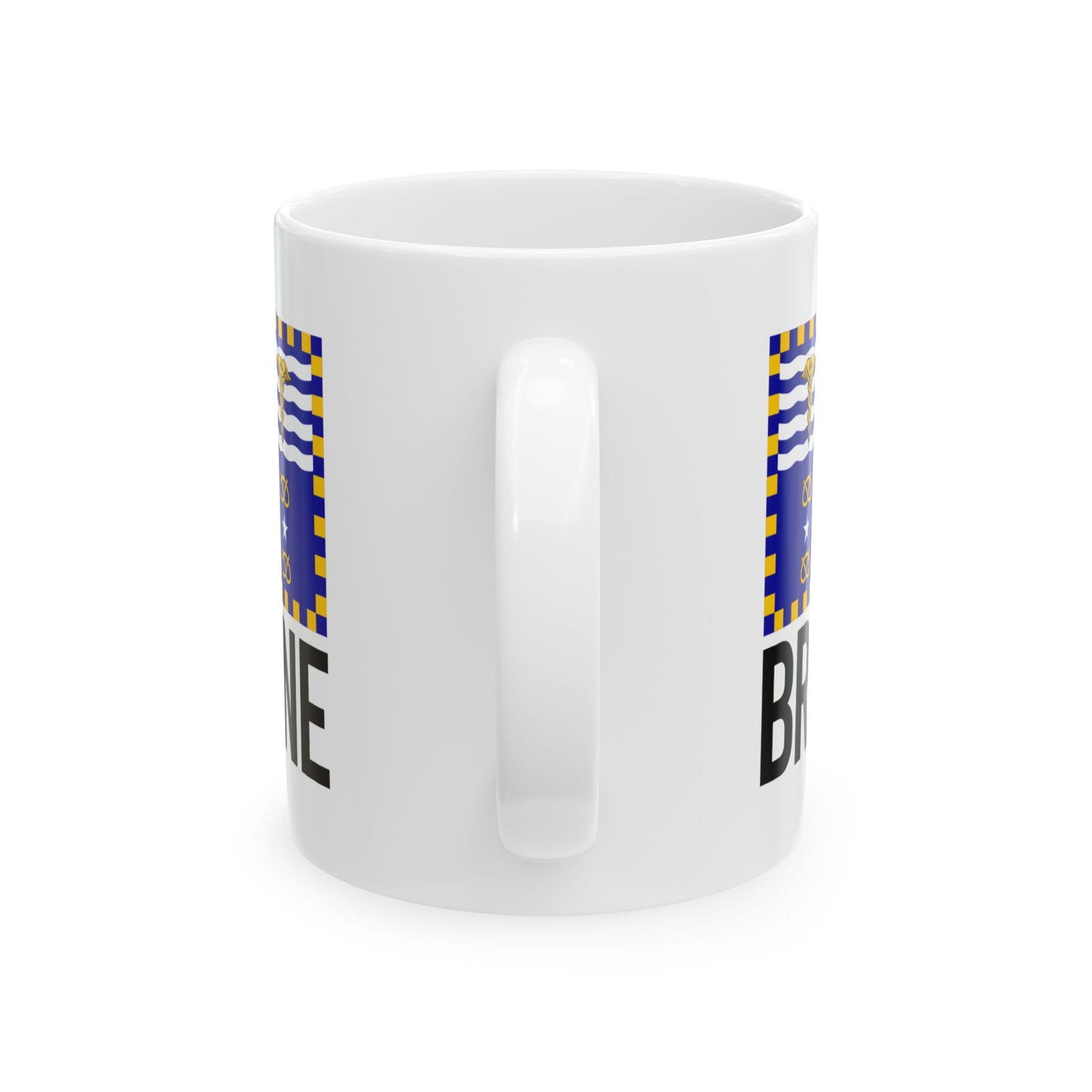 Brisbane City Flag White Ceramic Mug - 11oz, 15oz
