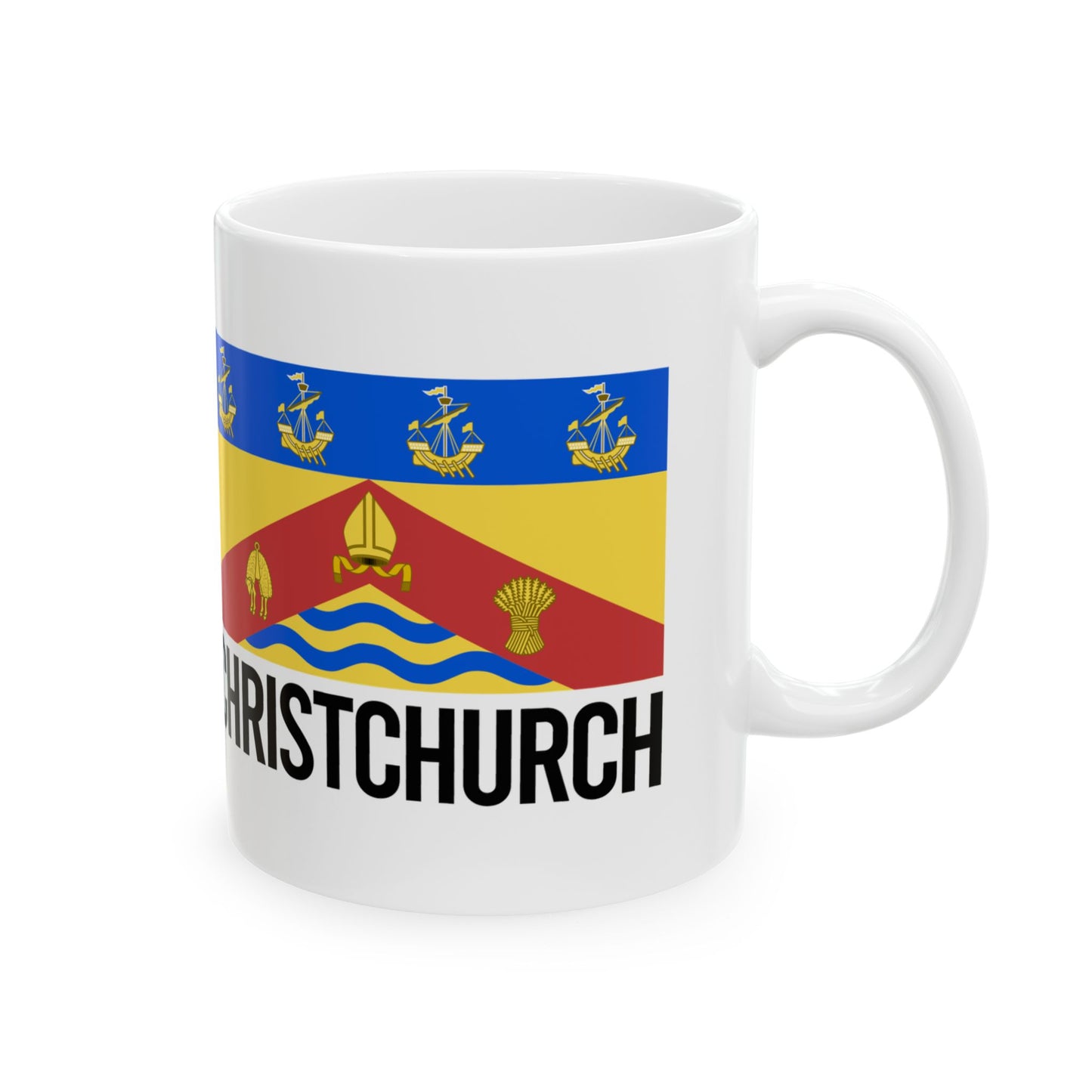Christchurch City Flag White Ceramic Mug - 11oz, 15oz