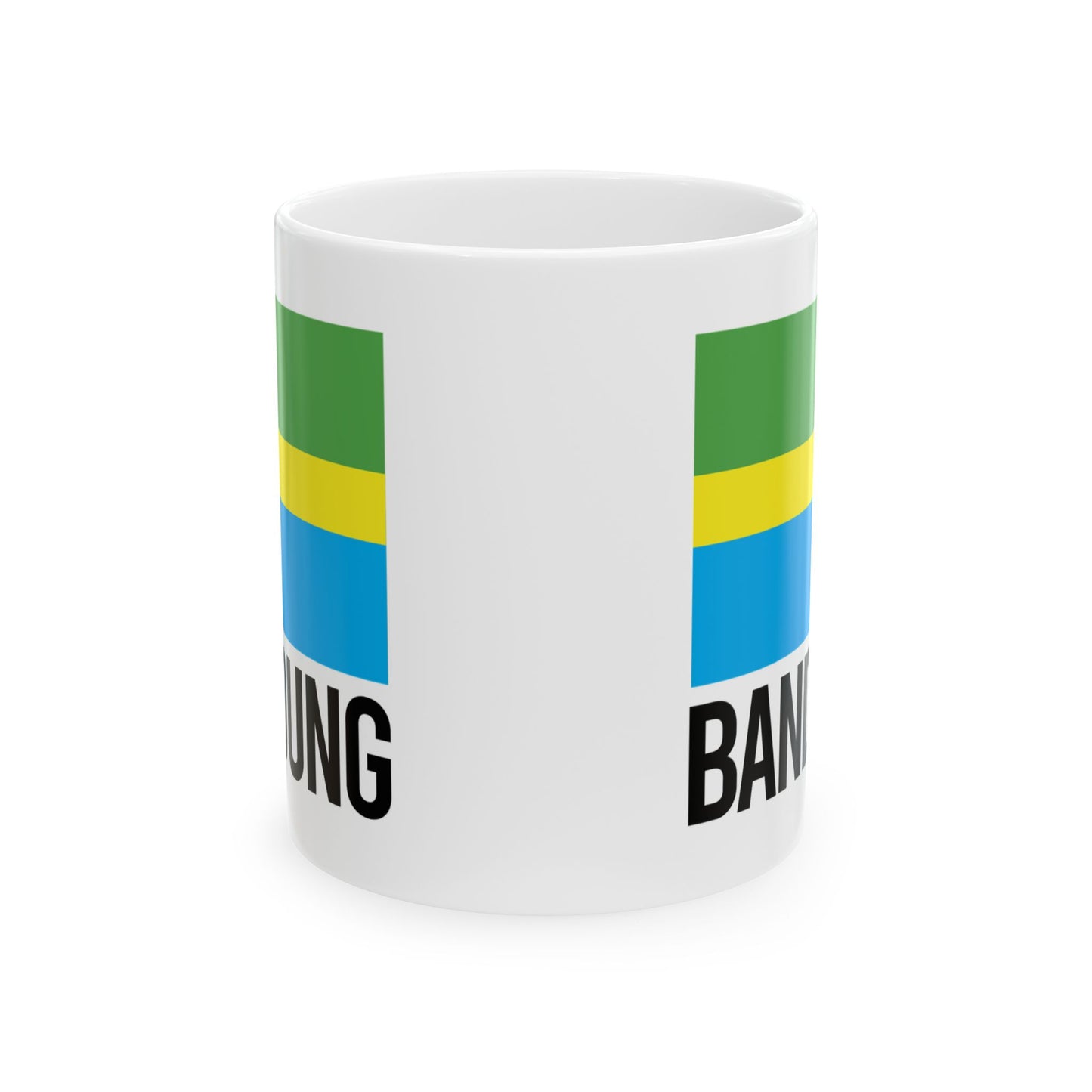 Bandung City Flag White Ceramic Mug - 11oz, 15oz