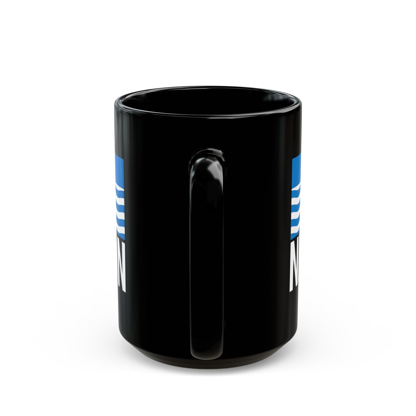 Nelson City Flag Black Ceramic Mug - 11oz, 15oz