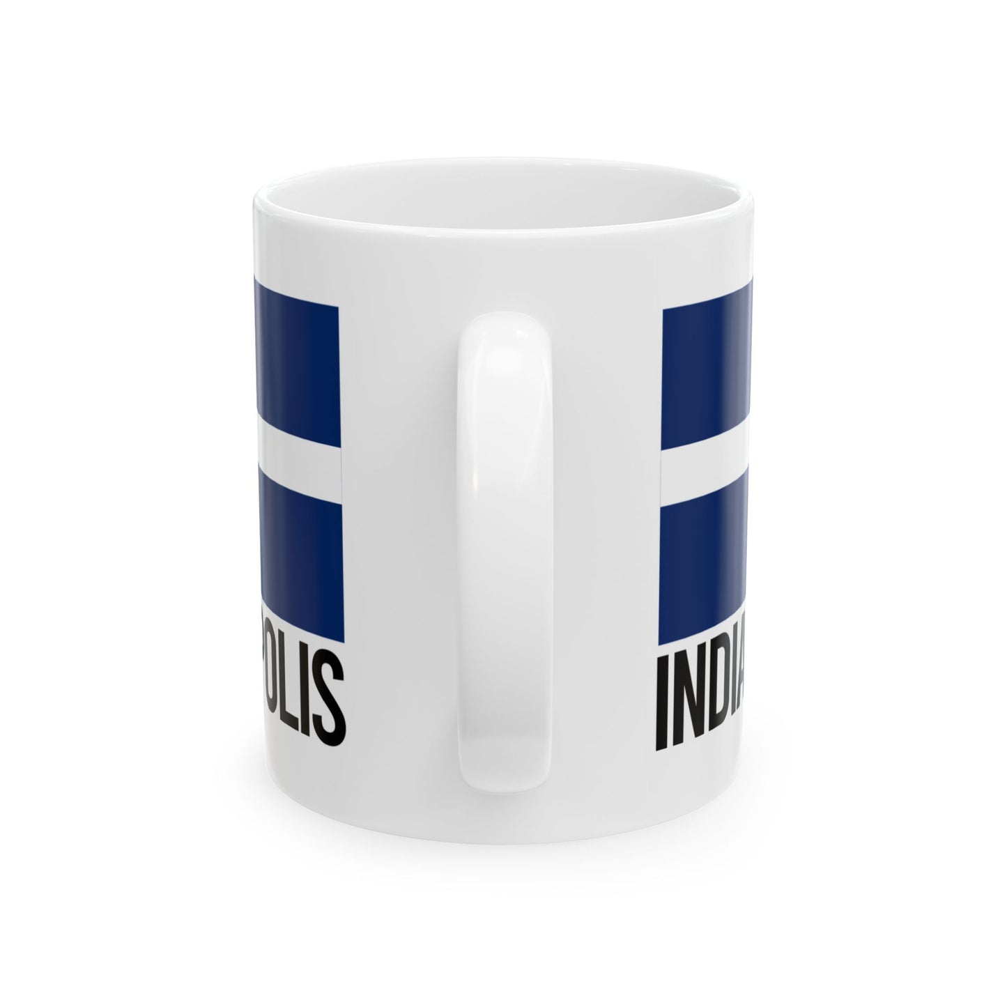 Indianapolis City Flag White Ceramic Mug - 11oz, 15oz