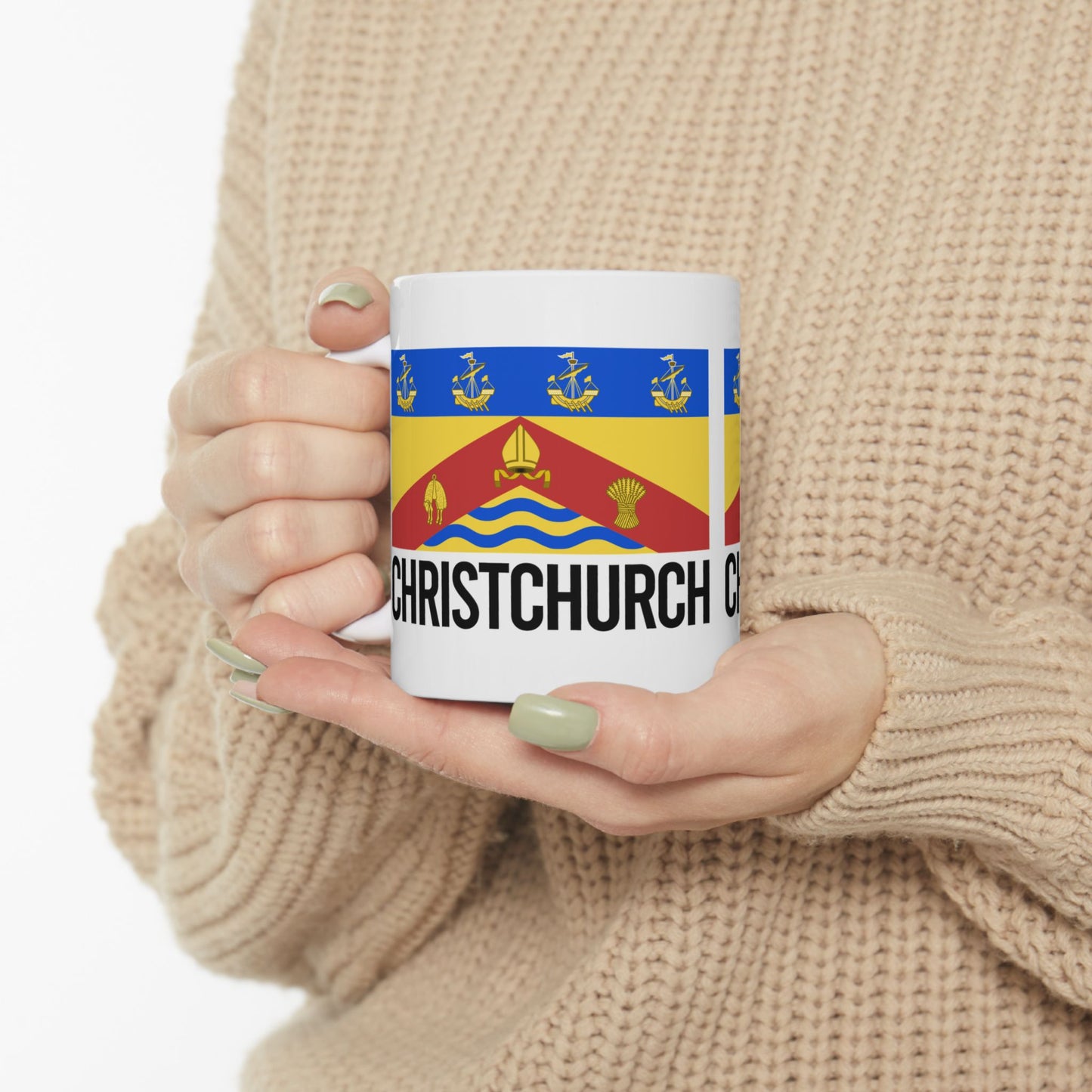 Christchurch City Flag White Ceramic Mug - 11oz, 15oz