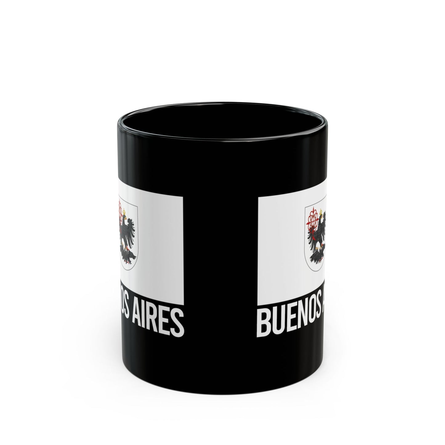 Buenos Aires City Flag Black Ceramic Mug - 11oz, 15oz