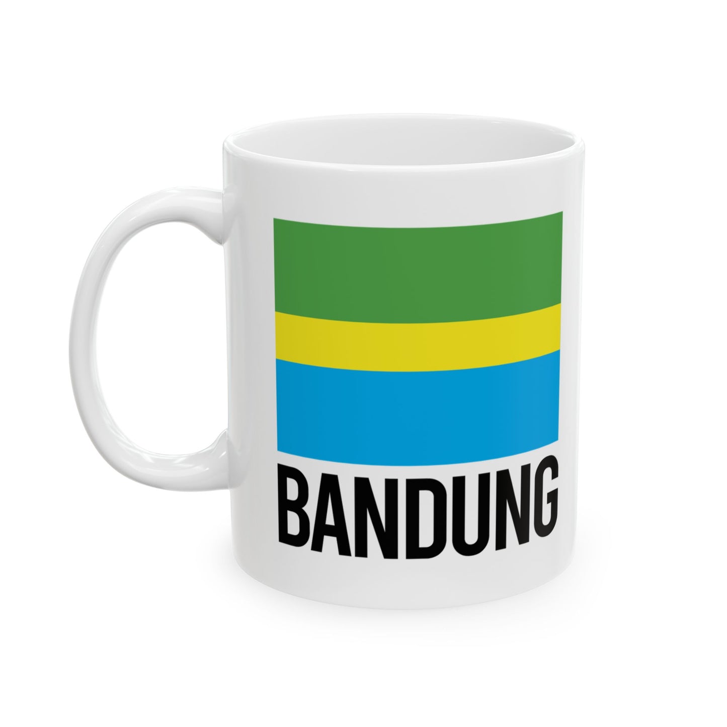 Bandung City Flag White Ceramic Mug - 11oz, 15oz