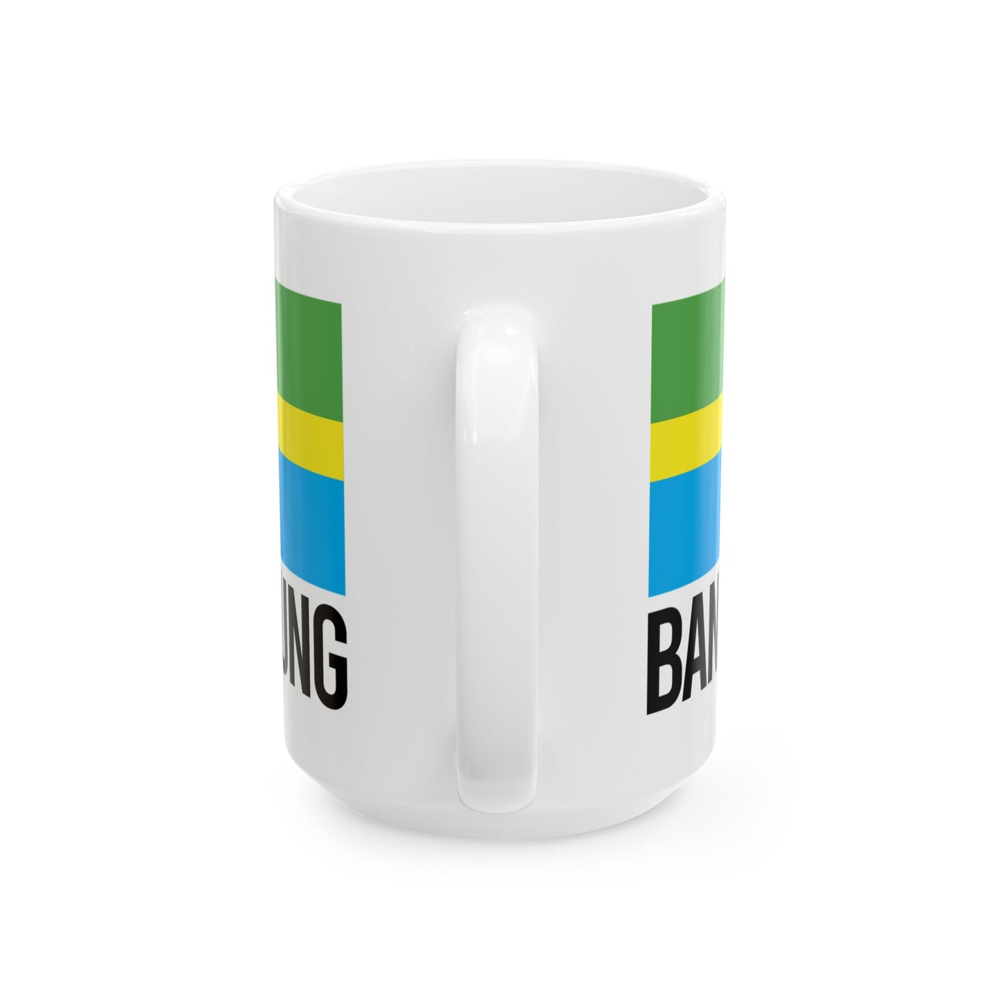 Bandung City Flag White Ceramic Mug - 11oz, 15oz