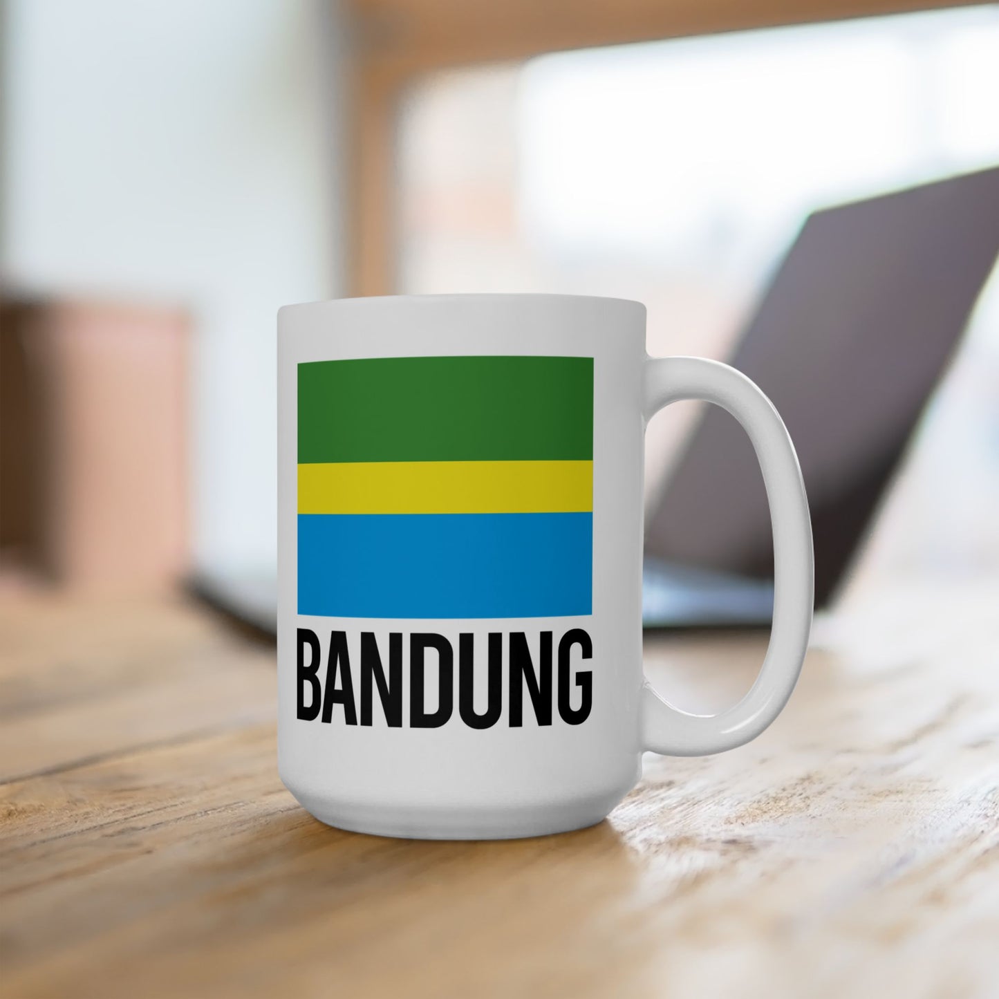 Bandung City Flag White Ceramic Mug - 11oz, 15oz