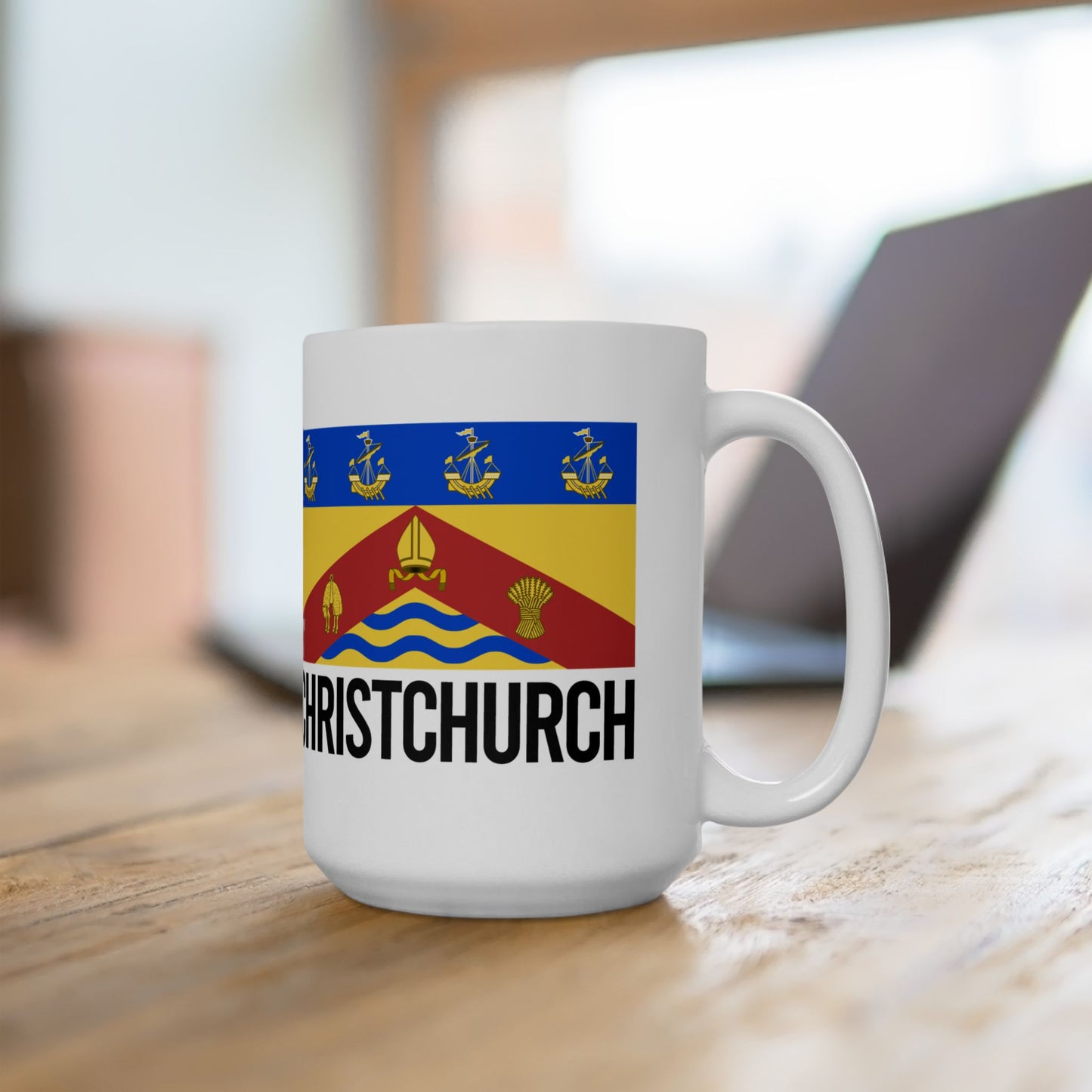 Christchurch City Flag White Ceramic Mug - 11oz, 15oz
