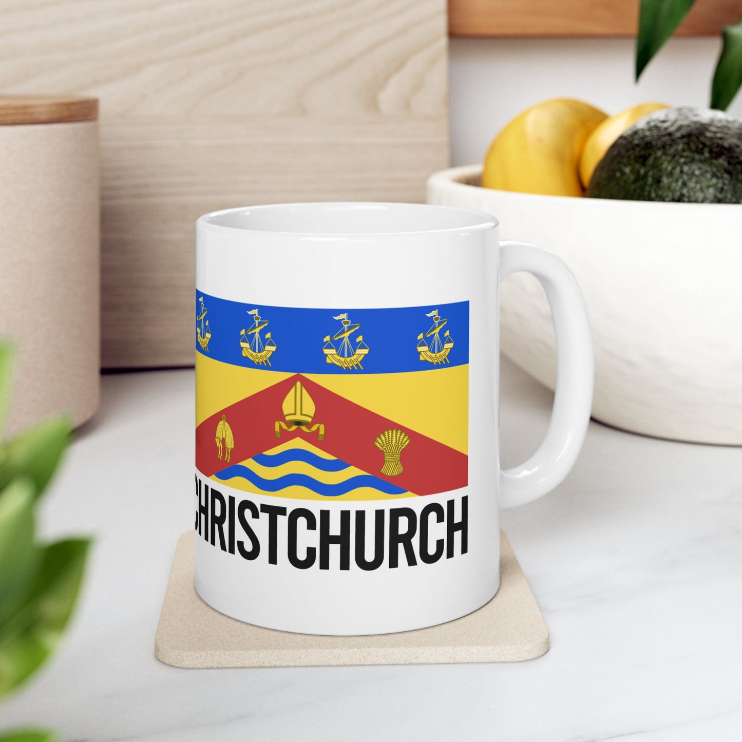 Christchurch City Flag White Ceramic Mug - 11oz, 15oz