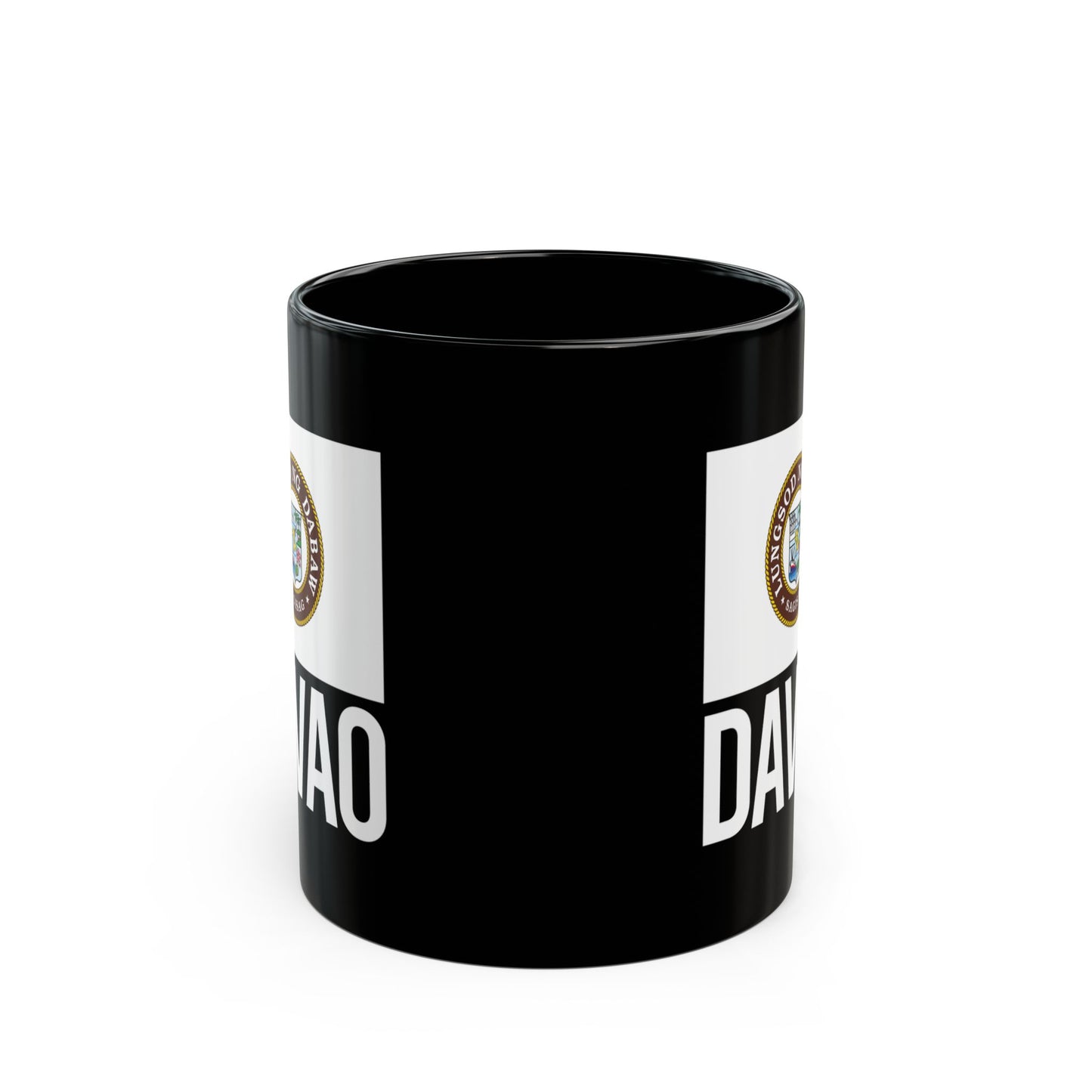 Davao City Flag Black Ceramic Mug - 11oz, 15oz