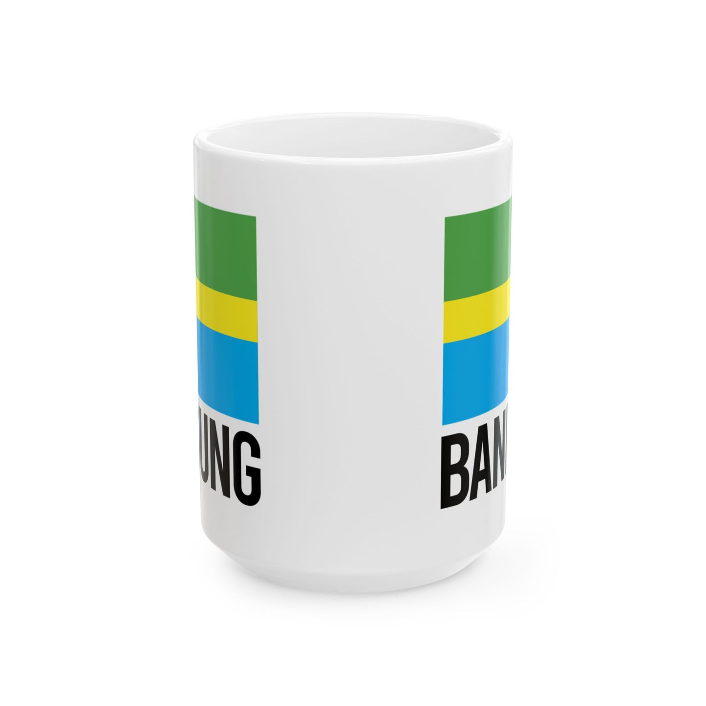 Bandung City Flag White Ceramic Mug - 11oz, 15oz