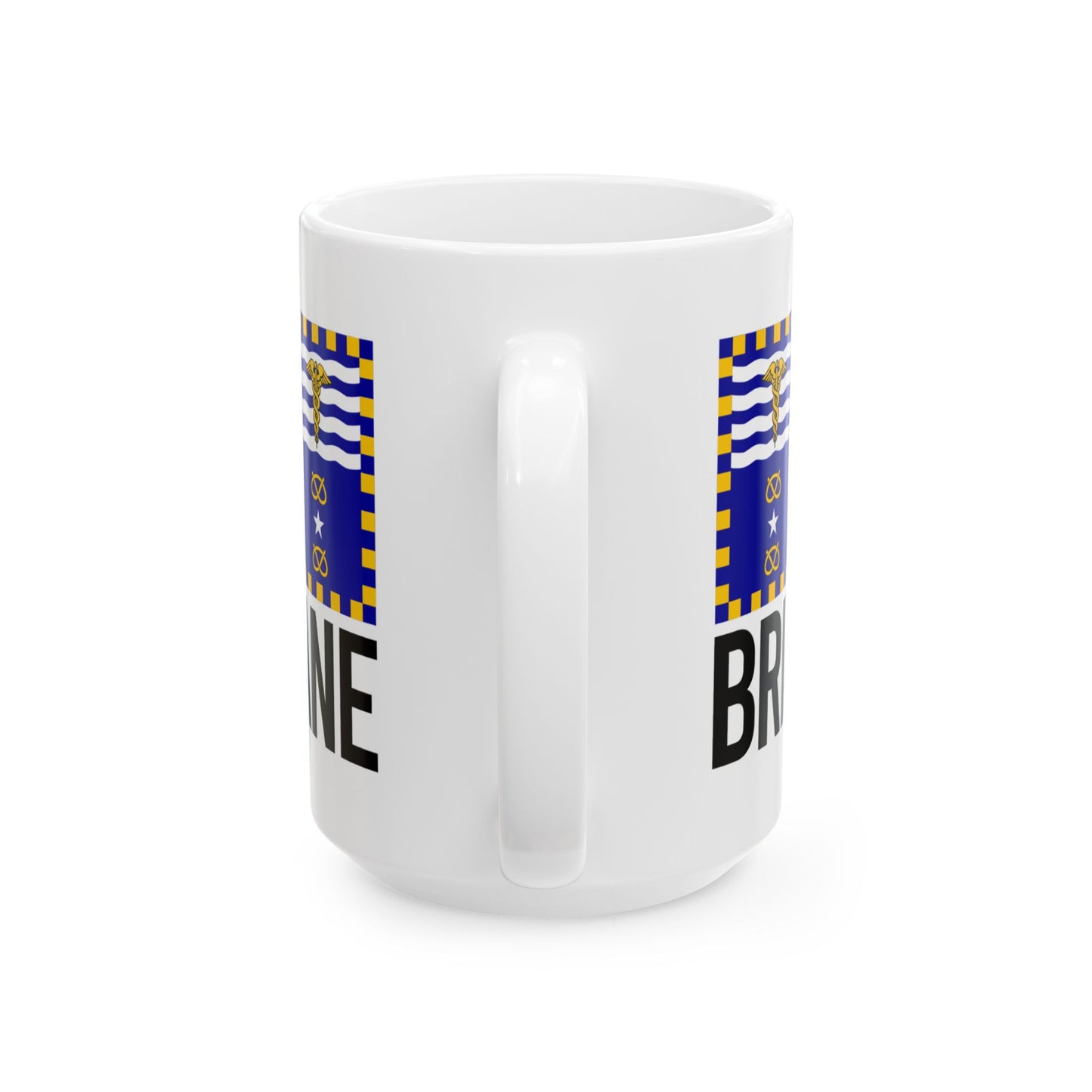 Brisbane City Flag White Ceramic Mug - 11oz, 15oz