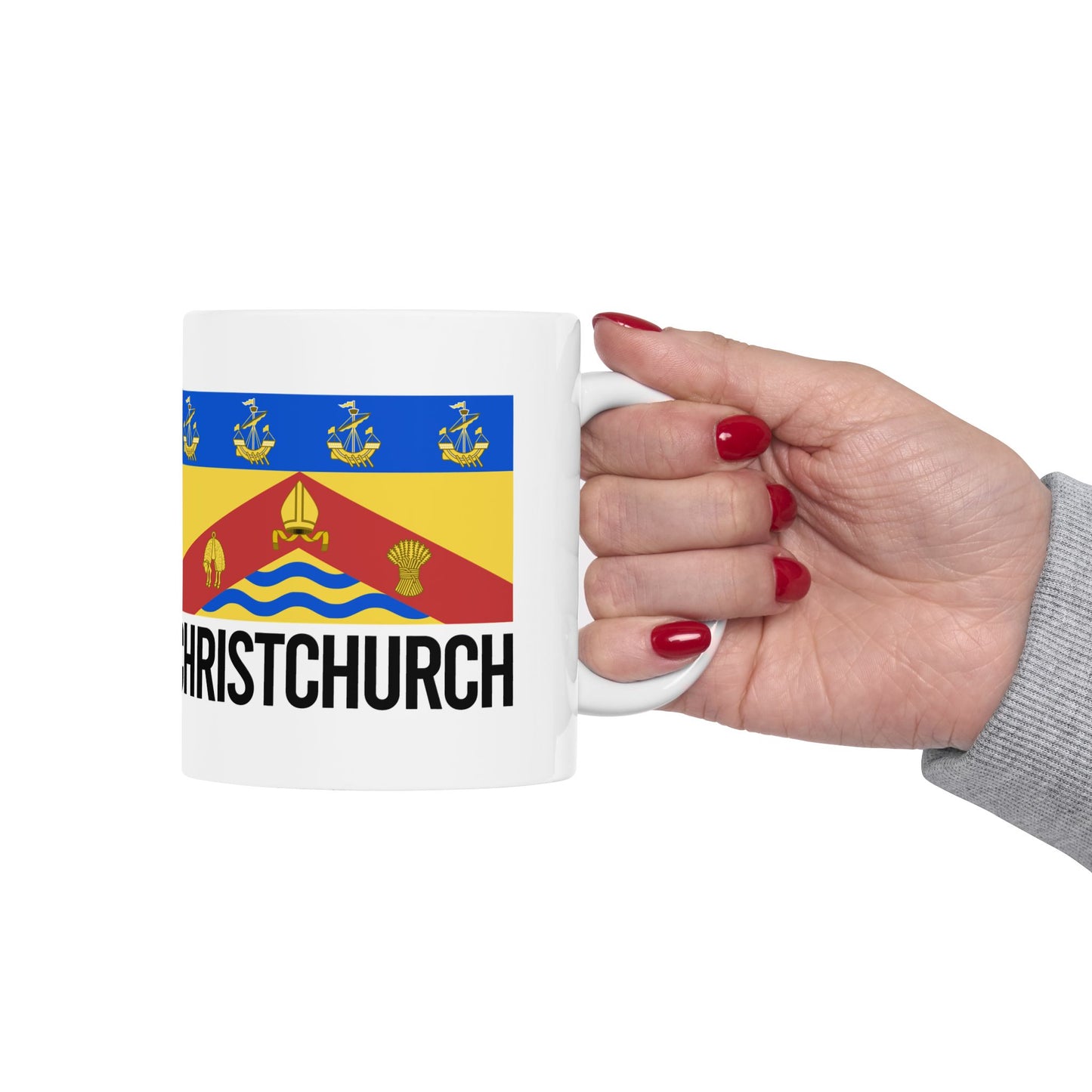 Christchurch City Flag White Ceramic Mug - 11oz, 15oz