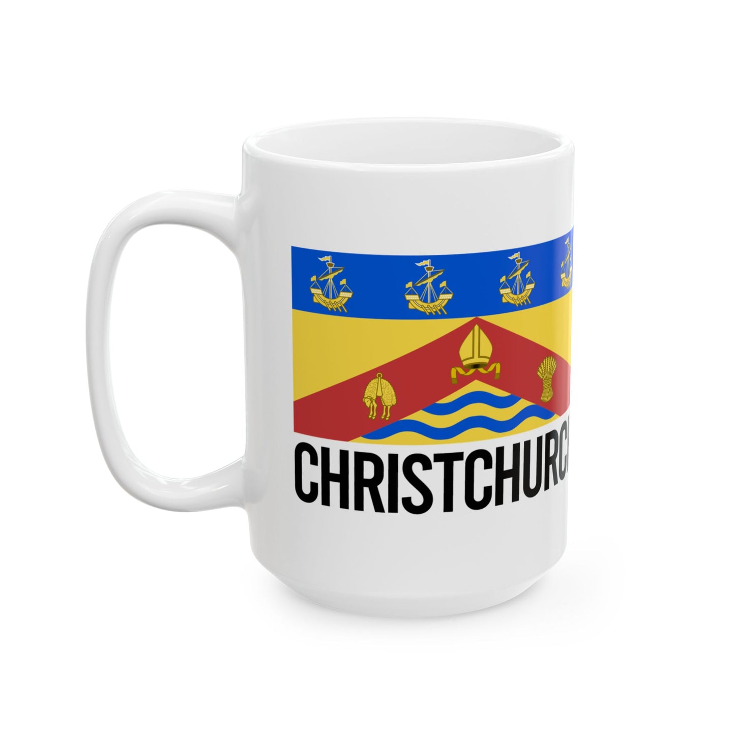 Christchurch City Flag White Ceramic Mug - 11oz, 15oz
