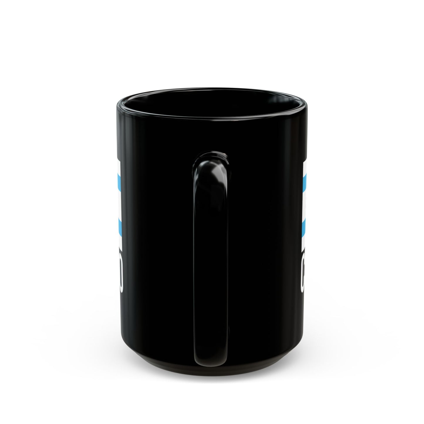 Chicago City Flag Black Ceramic Mug - 11oz, 15oz