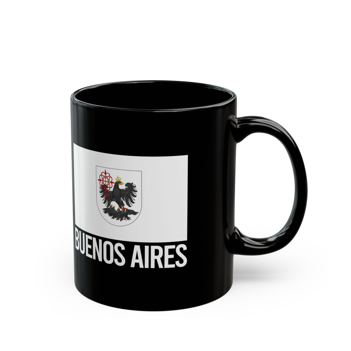 Buenos Aires City Flag Black Ceramic Mug - 11oz, 15oz