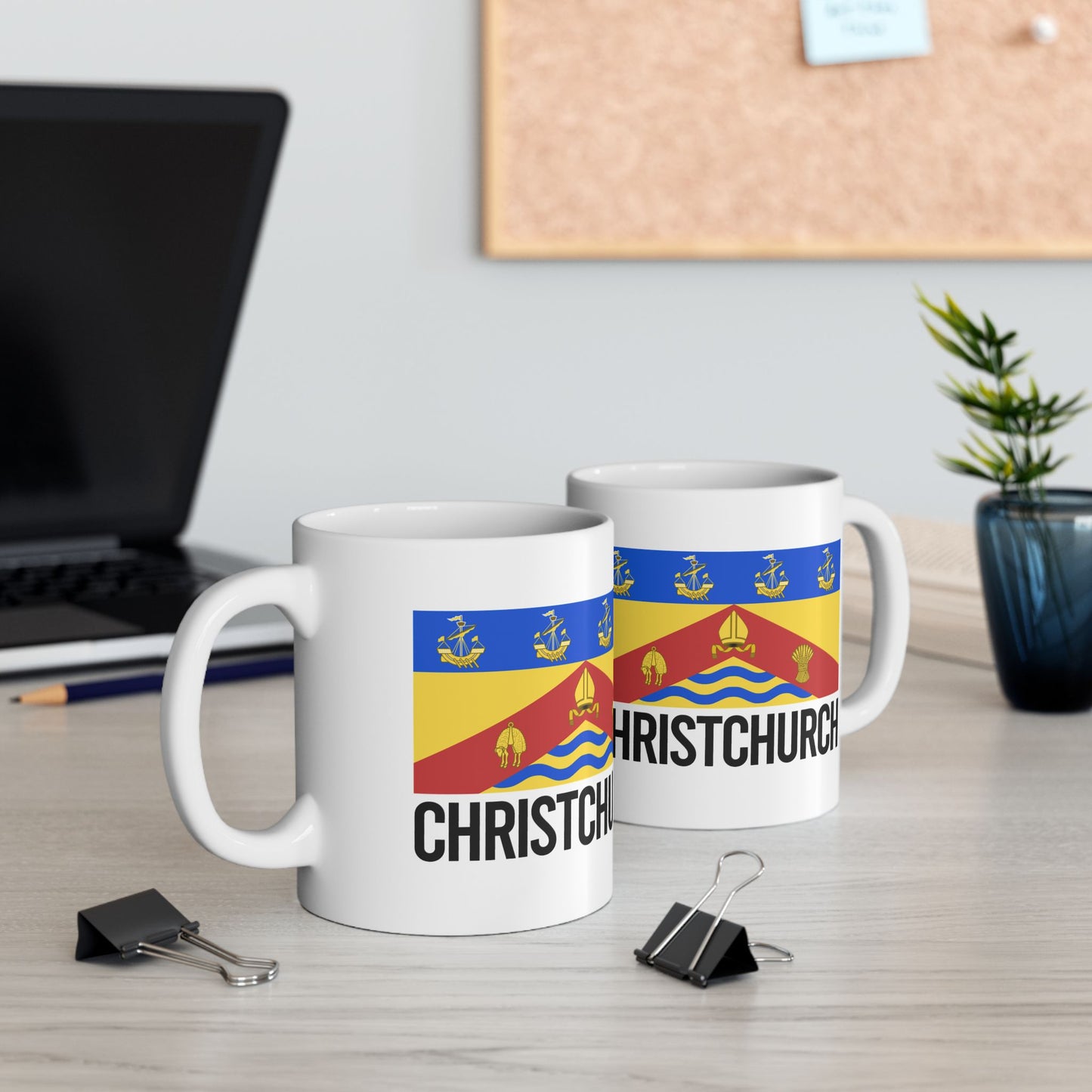 Christchurch City Flag White Ceramic Mug - 11oz, 15oz