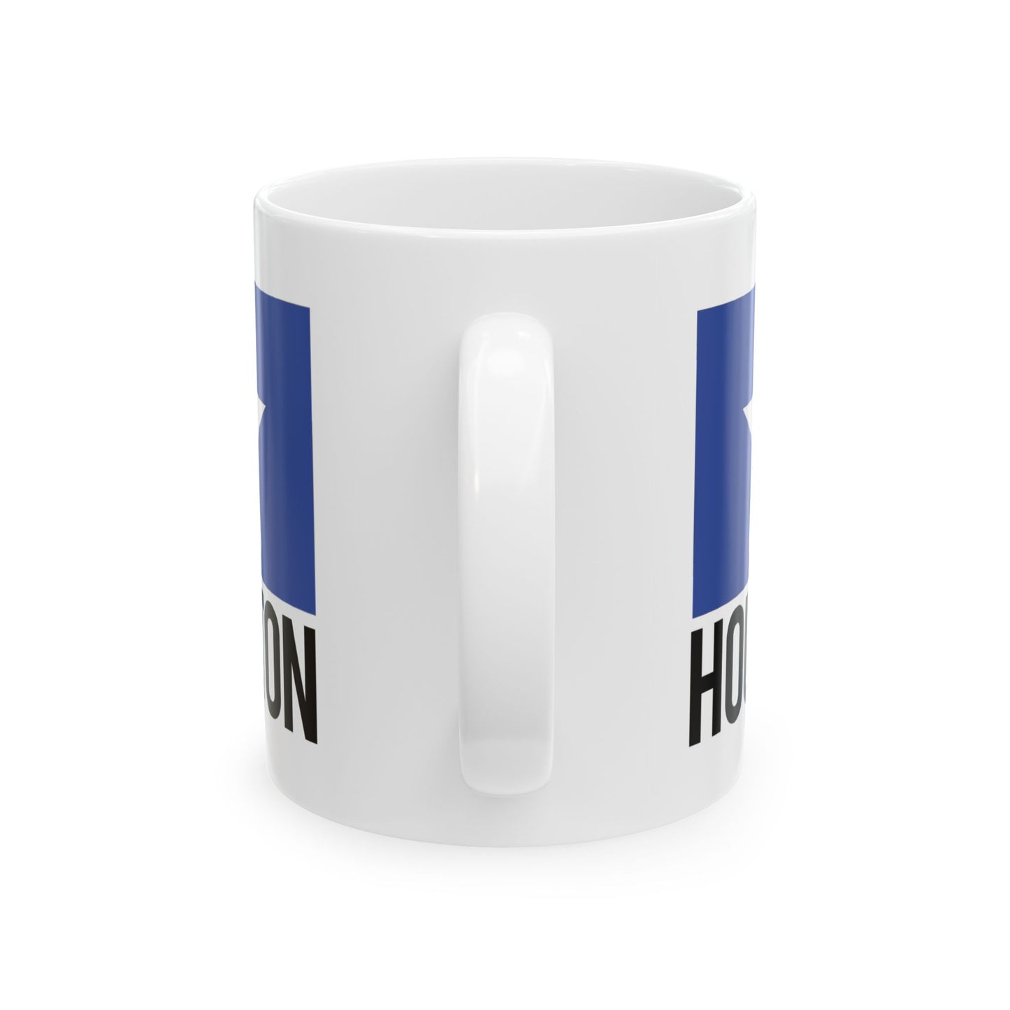 Houston City Flag White Ceramic Mug - 11oz, 15oz