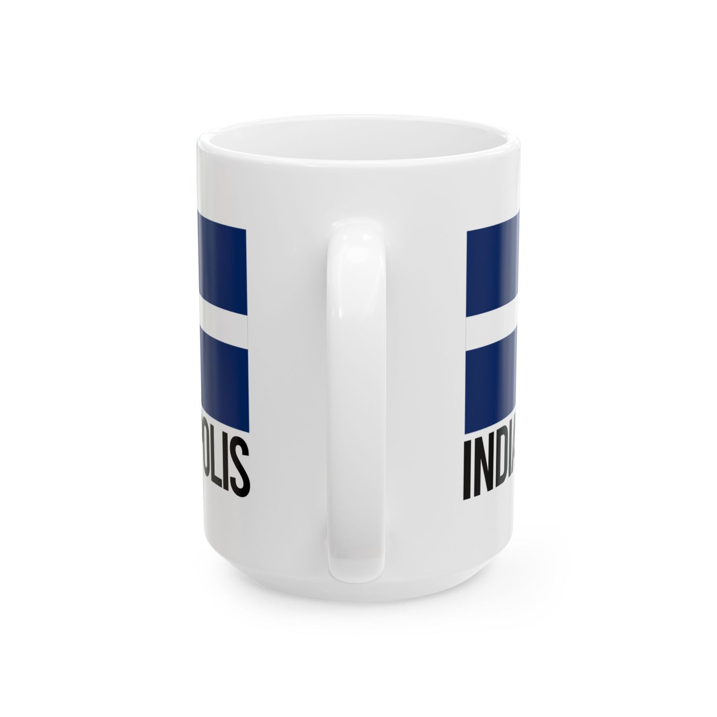 Indianapolis City Flag White Ceramic Mug - 11oz, 15oz