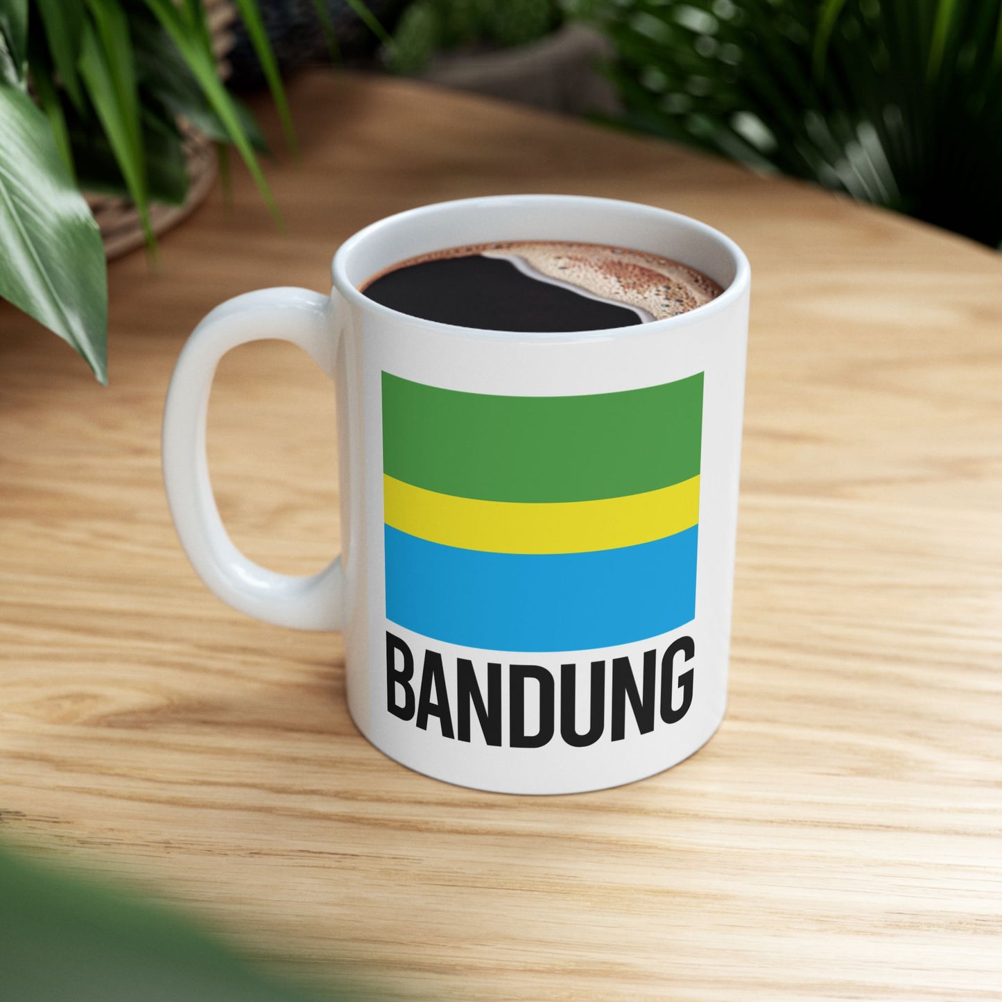 Bandung City Flag White Ceramic Mug - 11oz, 15oz