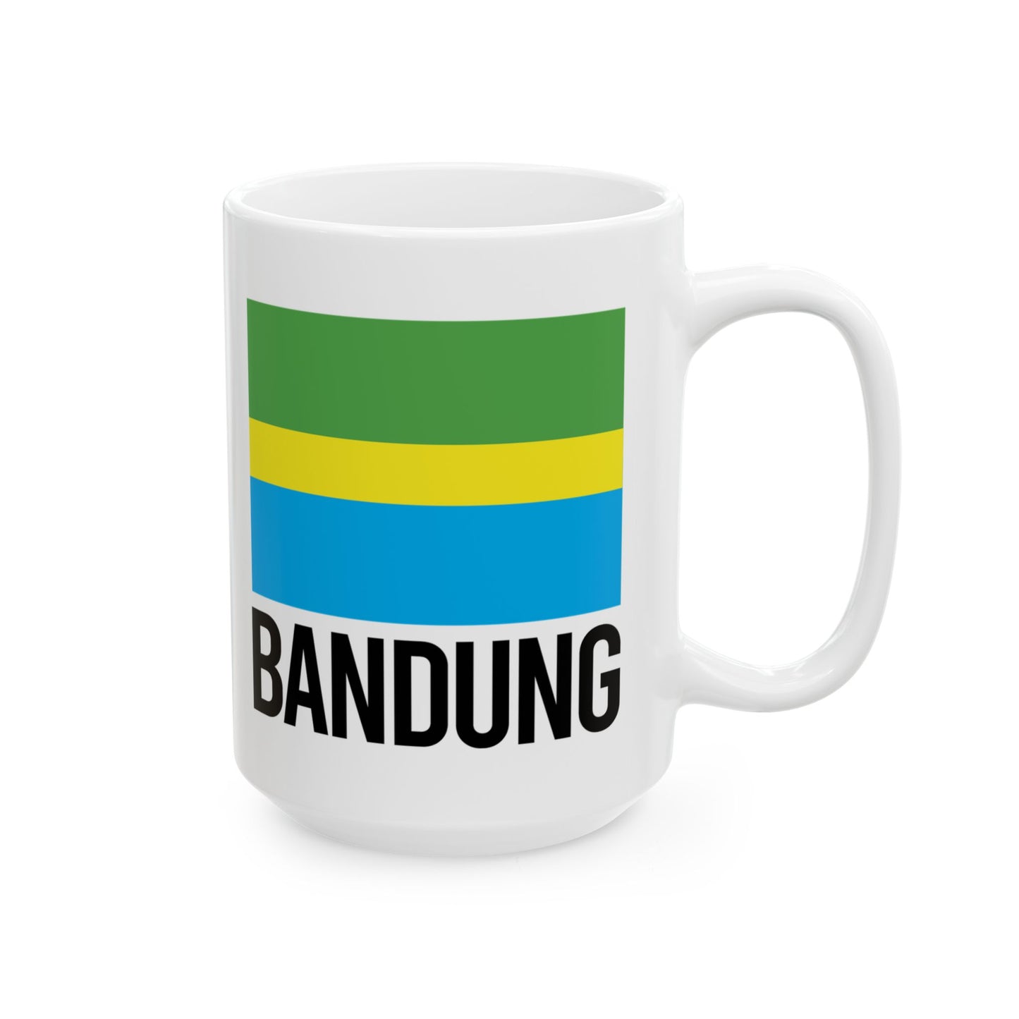 Bandung City Flag White Ceramic Mug - 11oz, 15oz