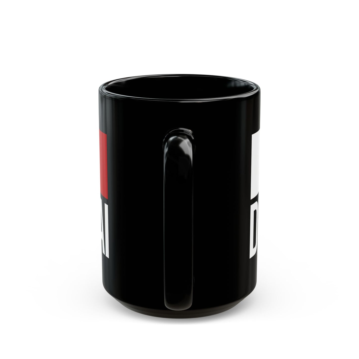 Dubai City Flag Black Ceramic Mug - 11oz, 15oz