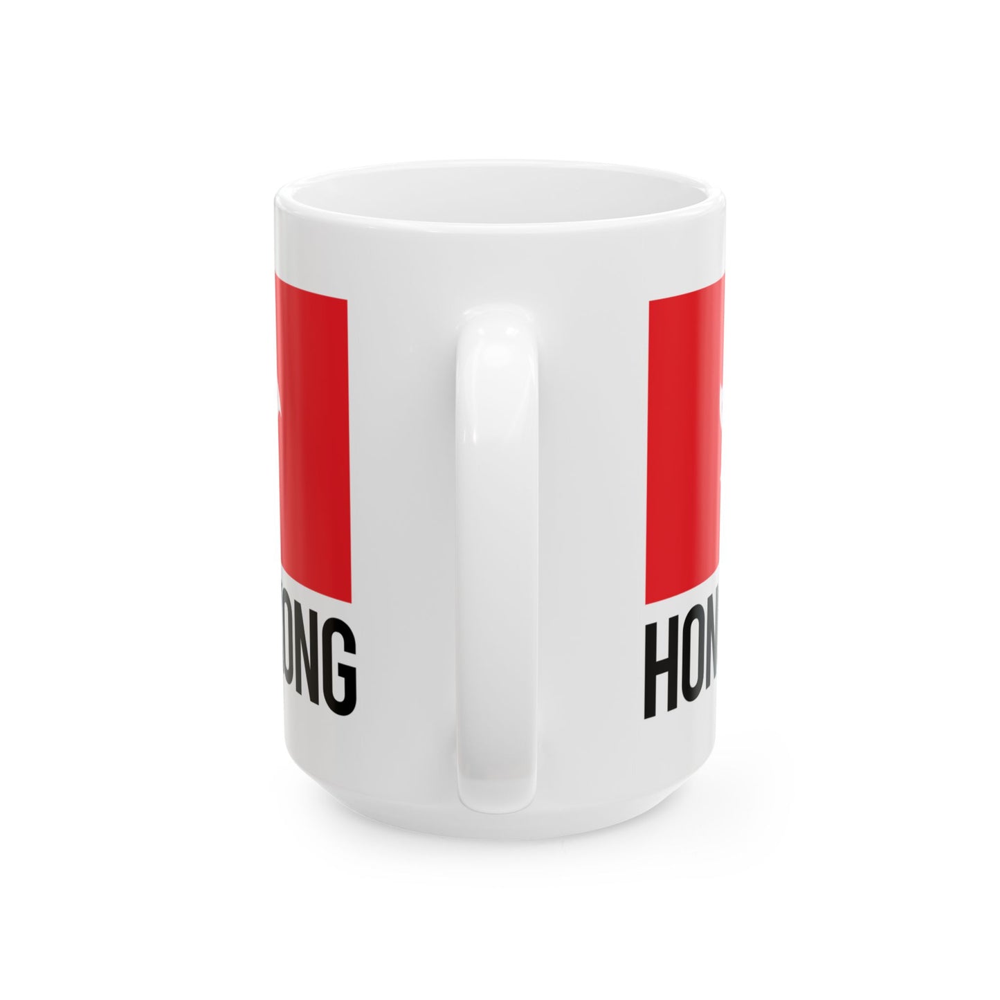 Hong Kong City Flag White Ceramic Mug, 11oz, 15oz