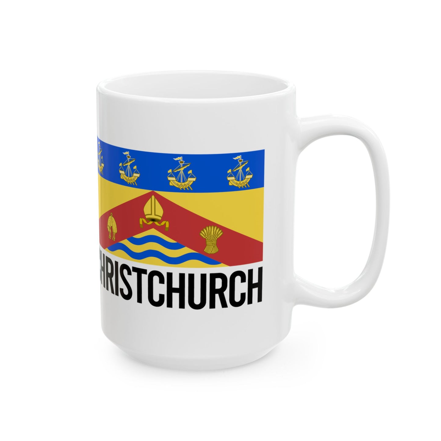 Christchurch City Flag White Ceramic Mug - 11oz, 15oz