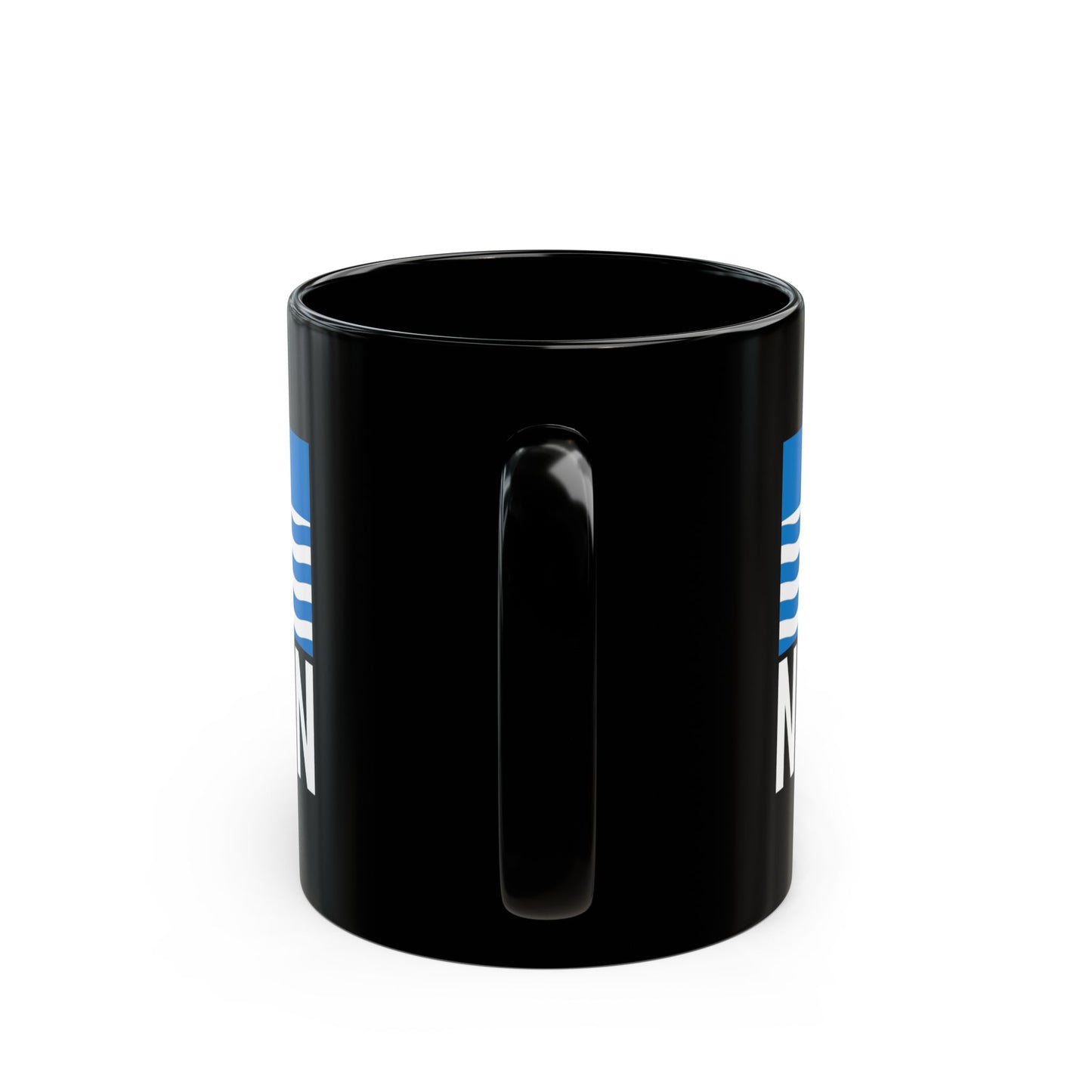 Nelson City Flag Black Ceramic Mug - 11oz, 15oz