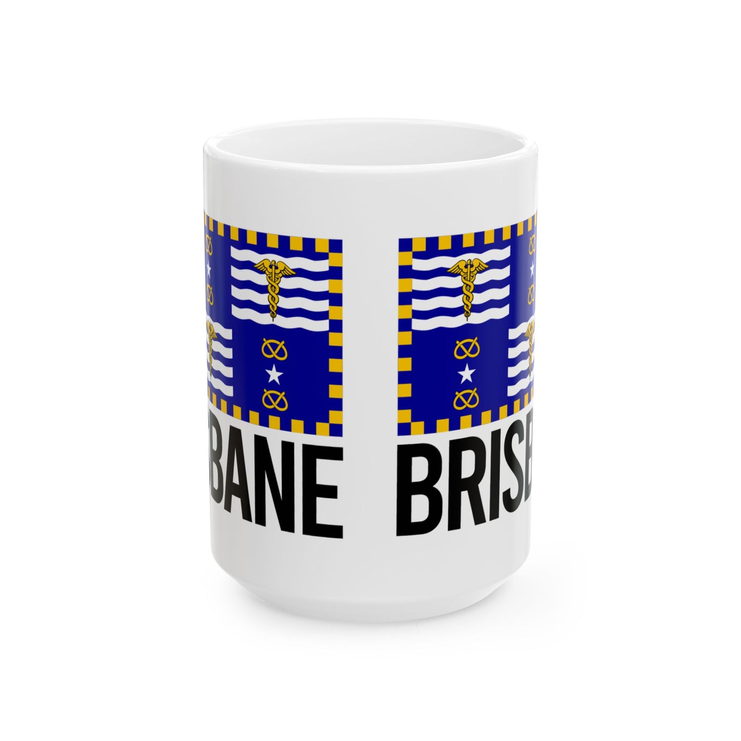Brisbane City Flag White Ceramic Mug - 11oz, 15oz