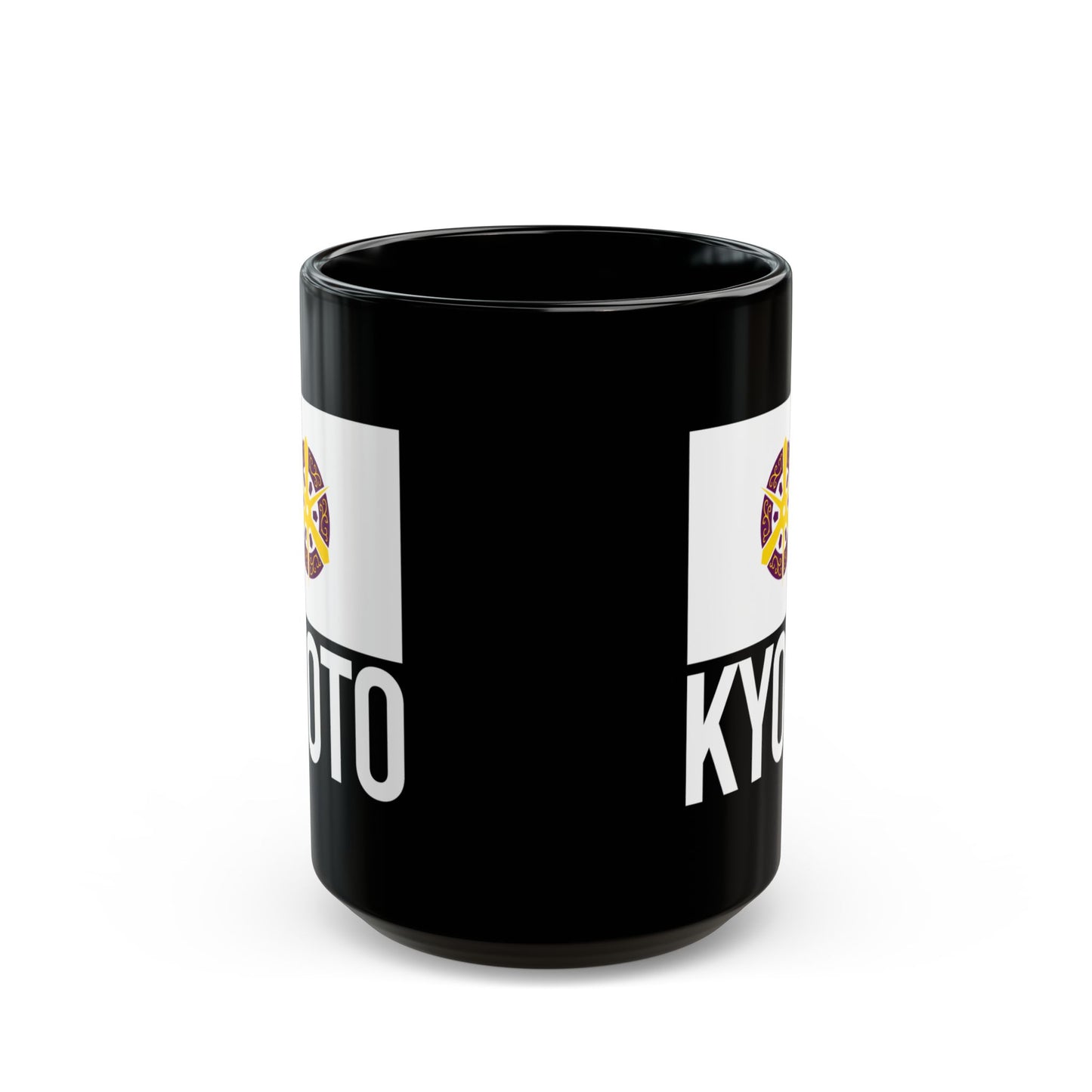 Kyoto City Flag Black Ceramic Mug - 11oz, 15oz