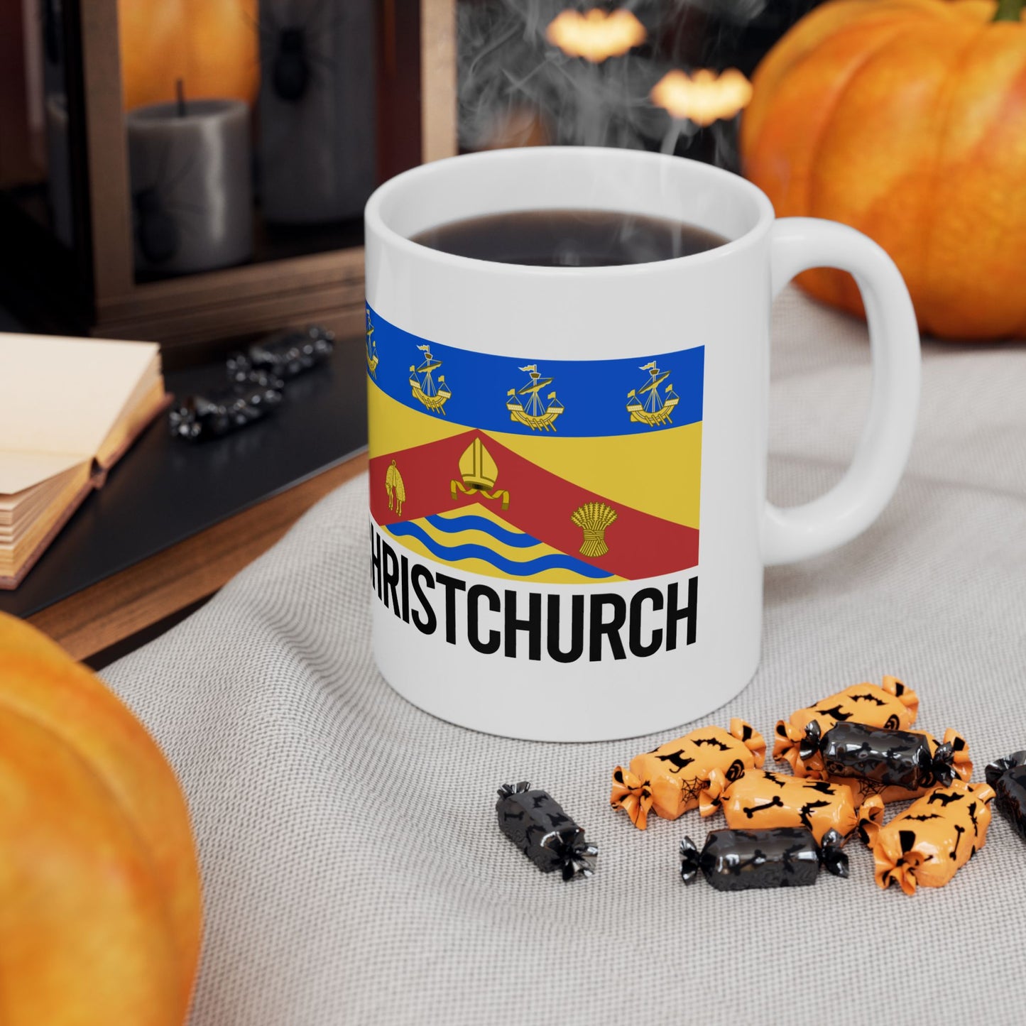 Christchurch City Flag White Ceramic Mug - 11oz, 15oz