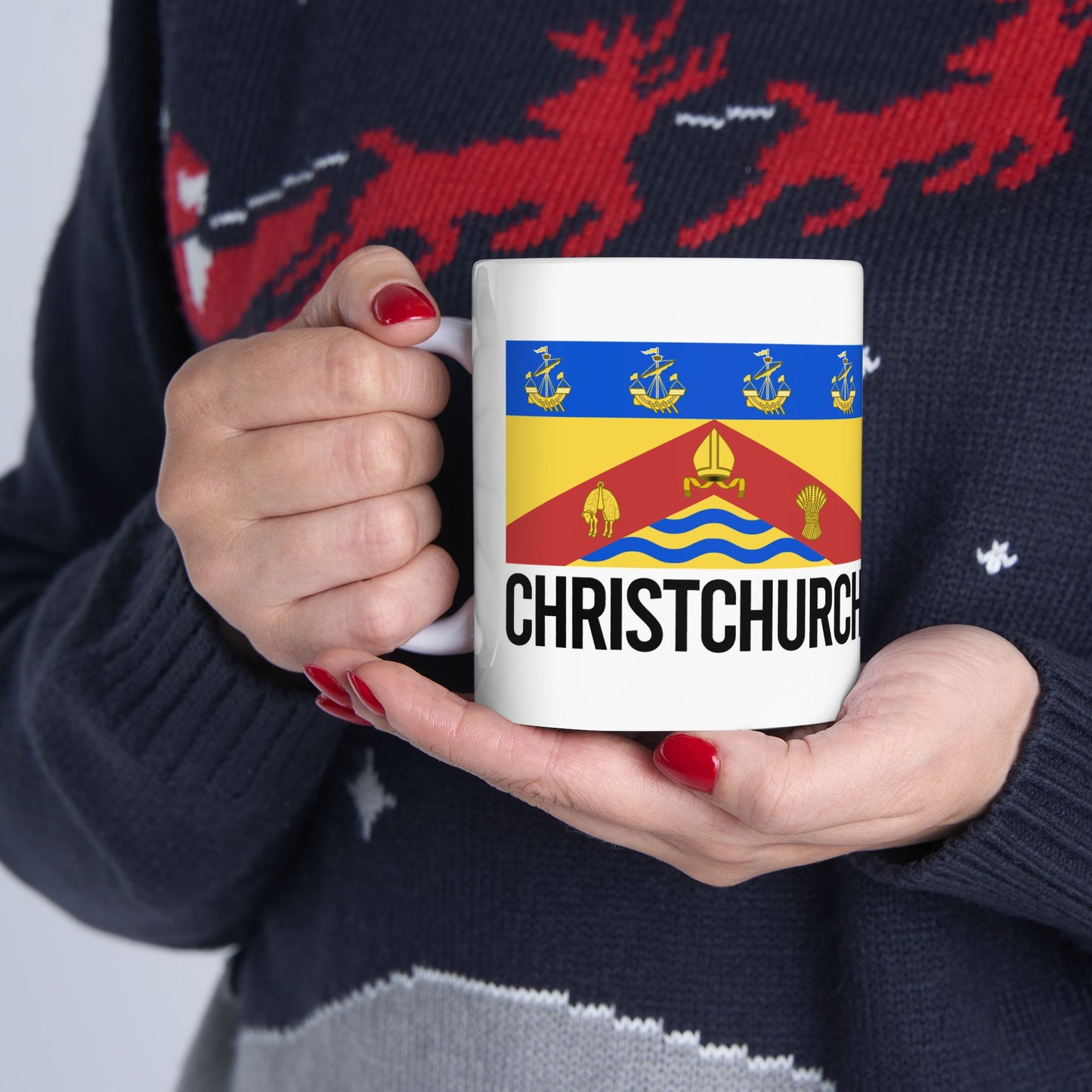 Christchurch City Flag White Ceramic Mug - 11oz, 15oz
