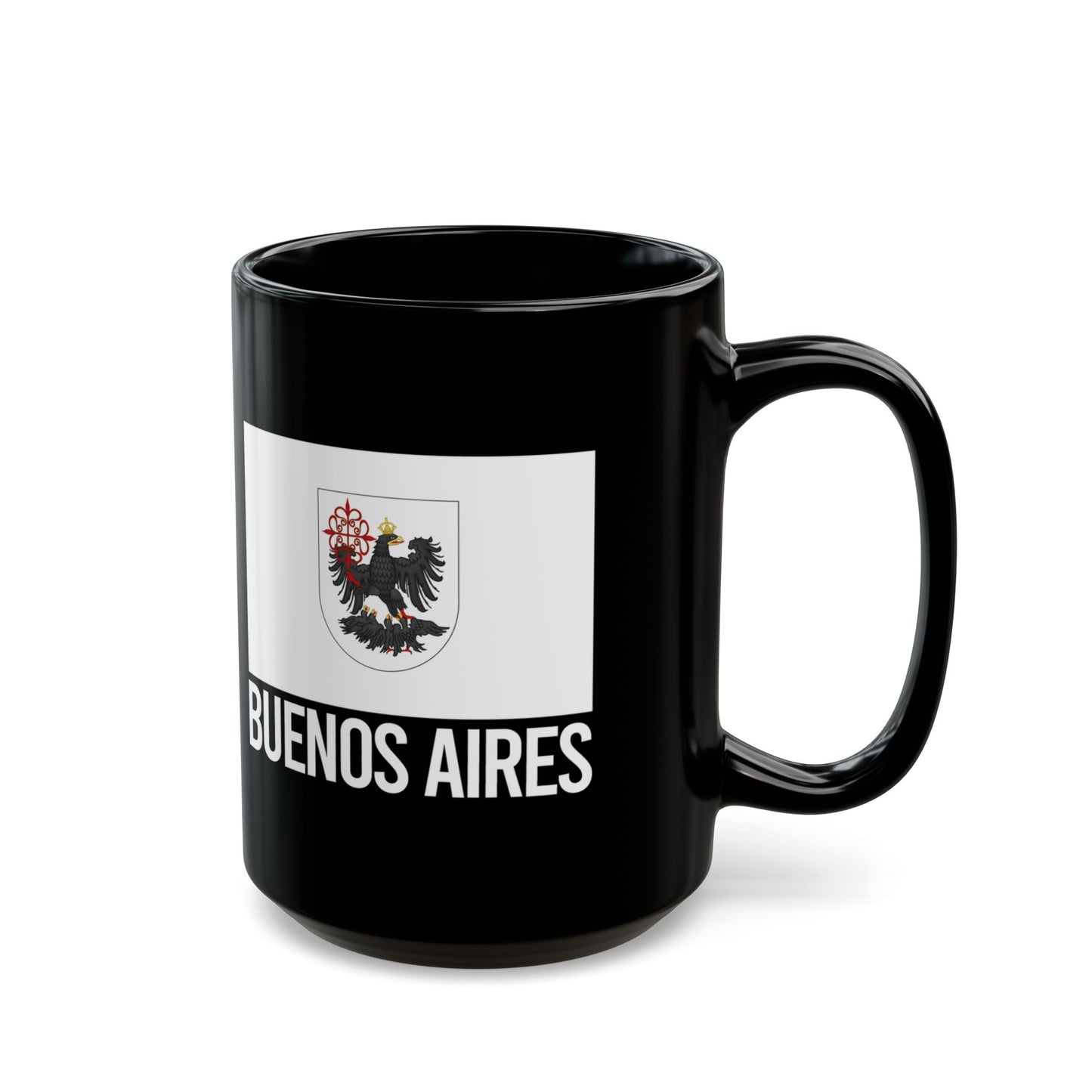 Buenos Aires City Flag Black Ceramic Mug - 11oz, 15oz