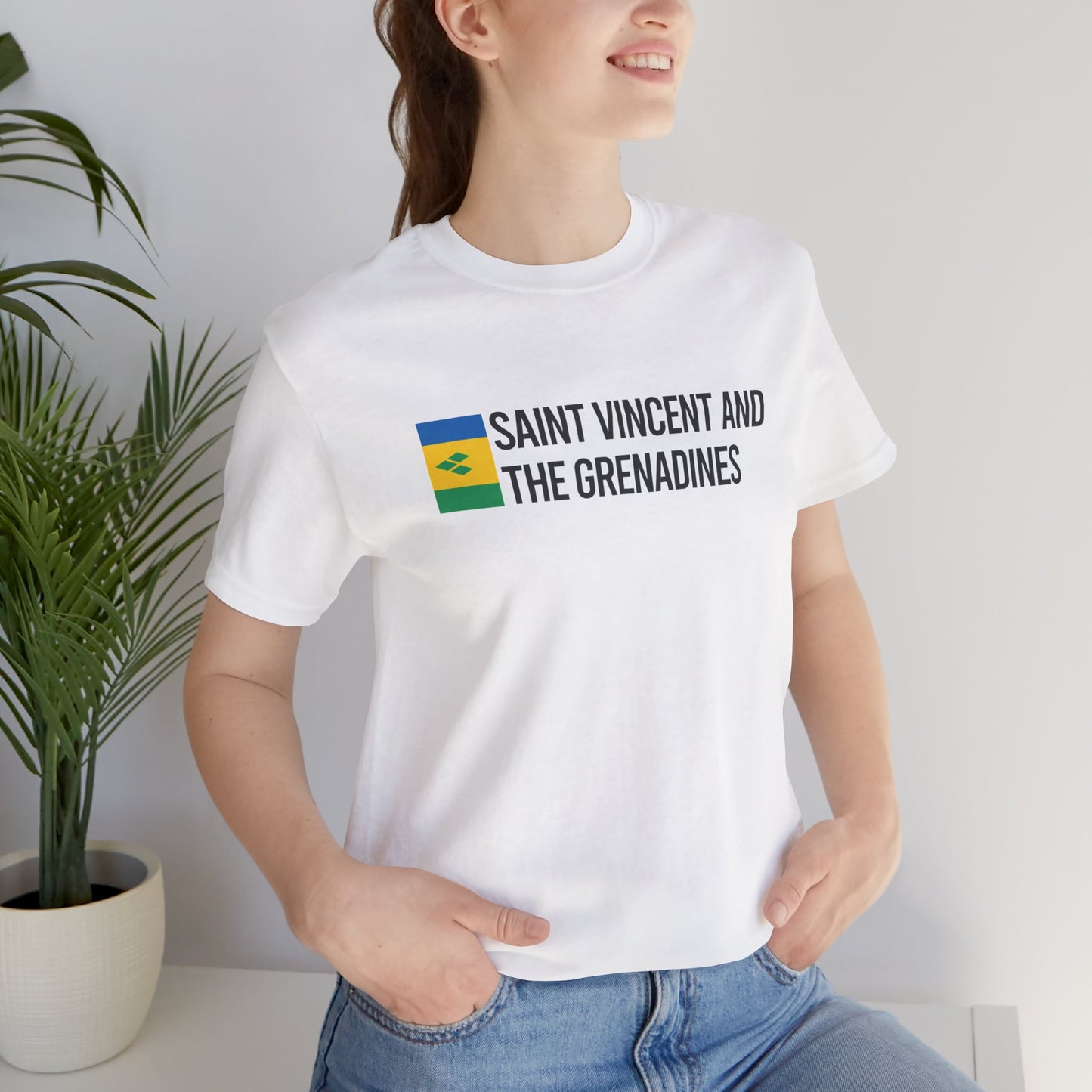 Saint Vincent and the Grenadines Minimalist Country Flag Tee