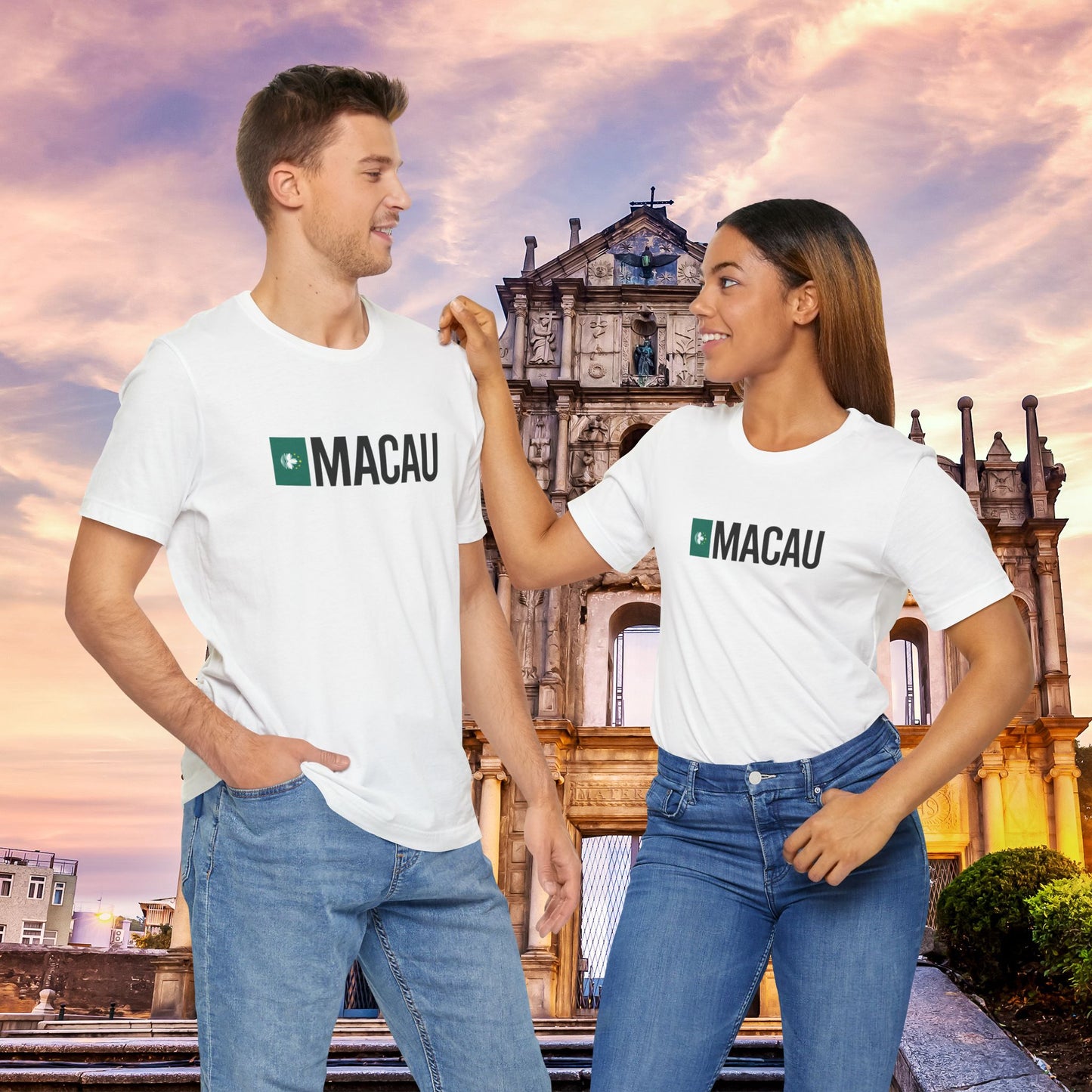 Macau Country Flag Tee Shirt