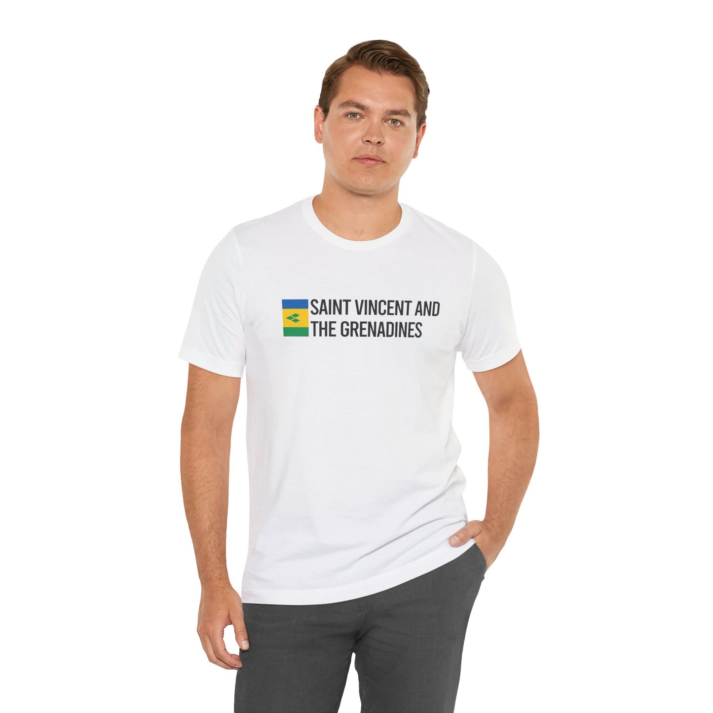 Saint Vincent and the Grenadines Minimalist Country Flag Tee