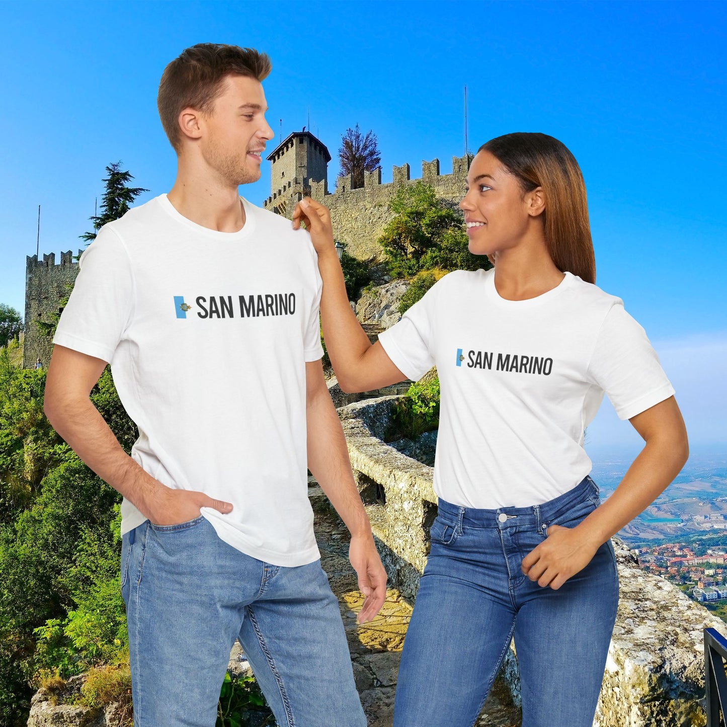 San Marino Country Flag Tee