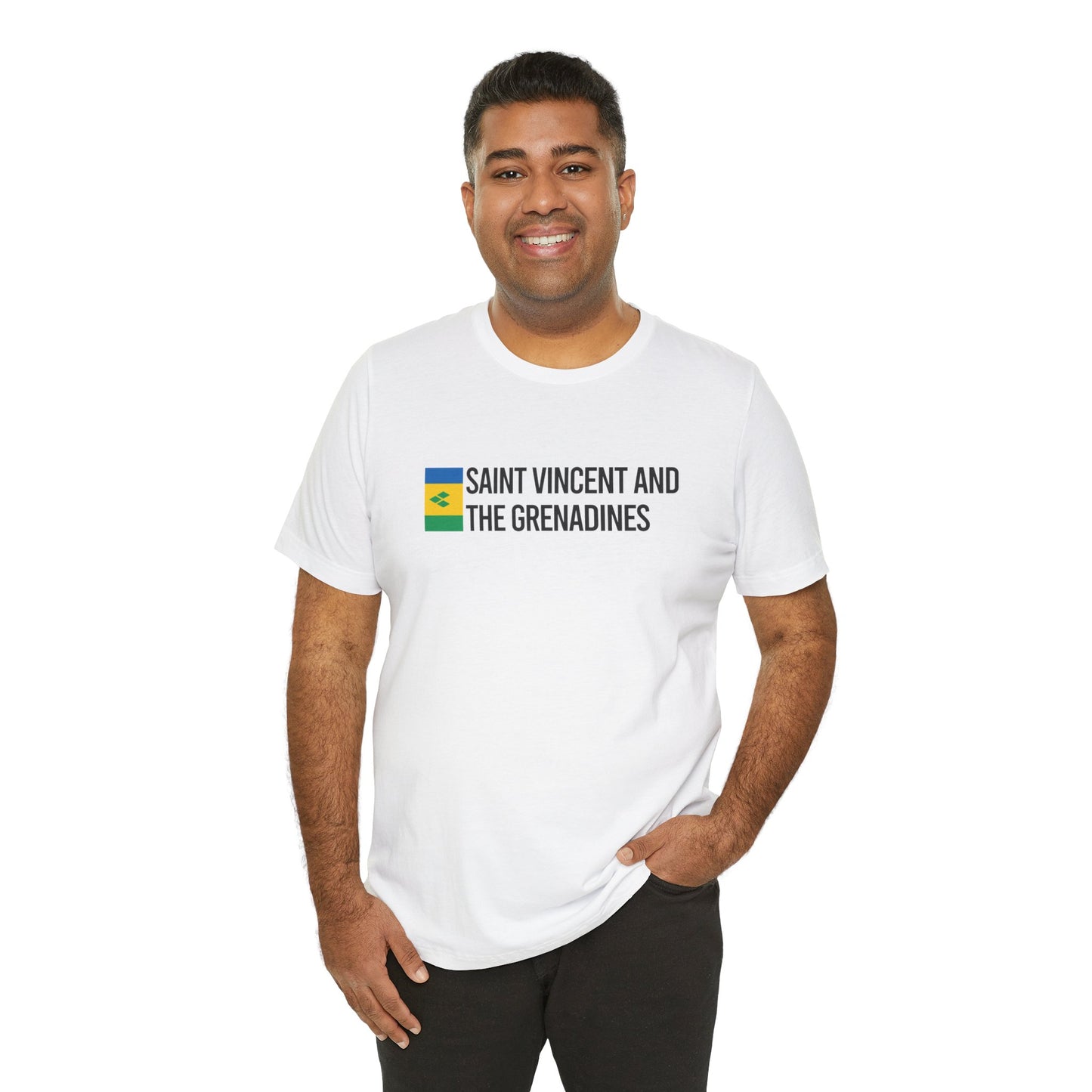 Saint Vincent and the Grenadines Minimalist Country Flag Tee