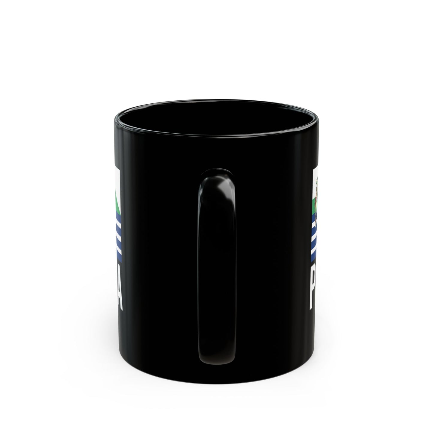 Porirua City Flag Black Ceramic Mug - 11oz, 15oz