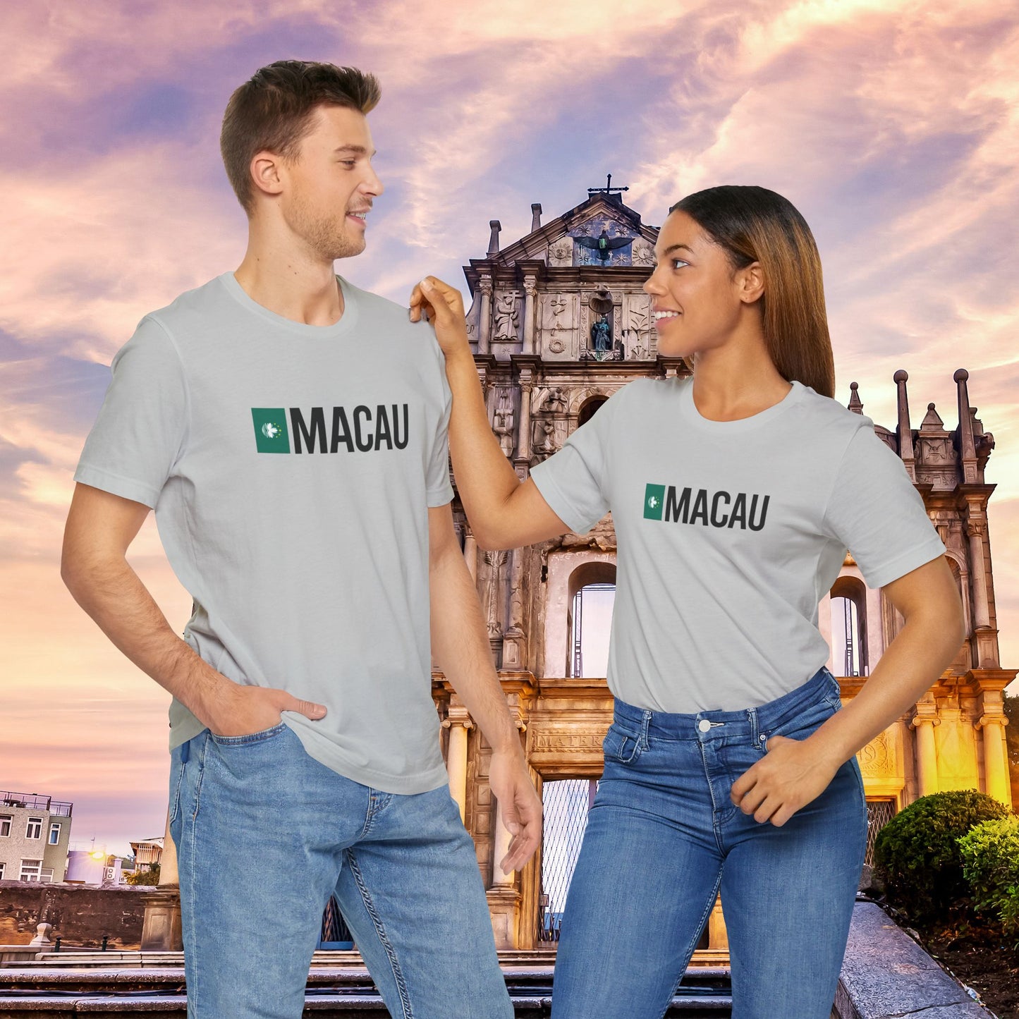 Macau Country Flag Tee Shirt