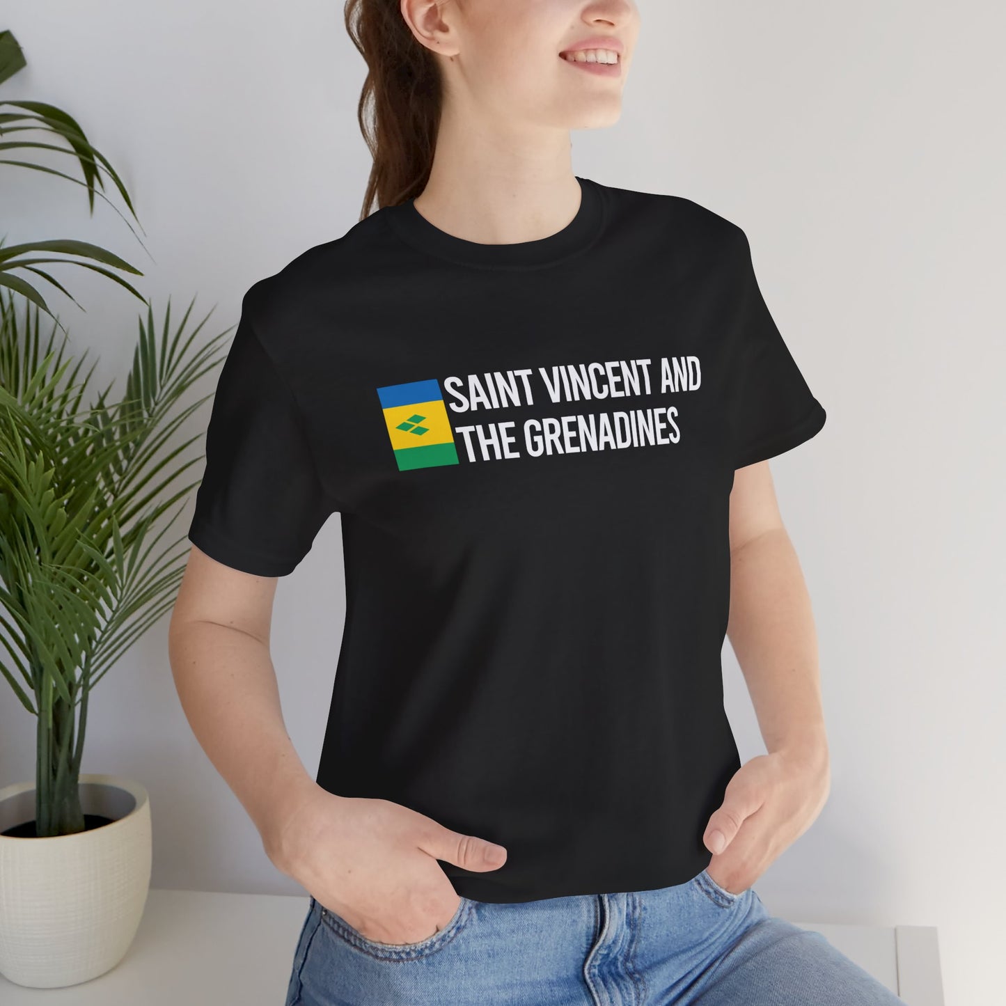 Saint Vincent and the Grenadines Minimalist Country Flag Tee