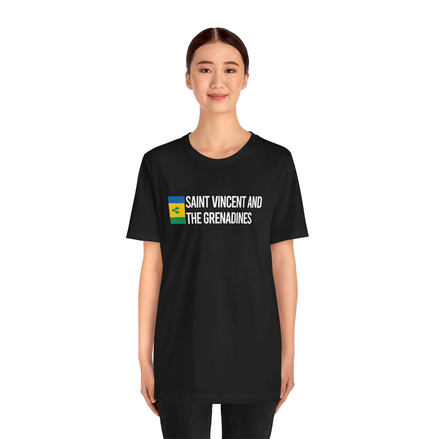 Saint Vincent and the Grenadines Minimalist Country Flag Tee