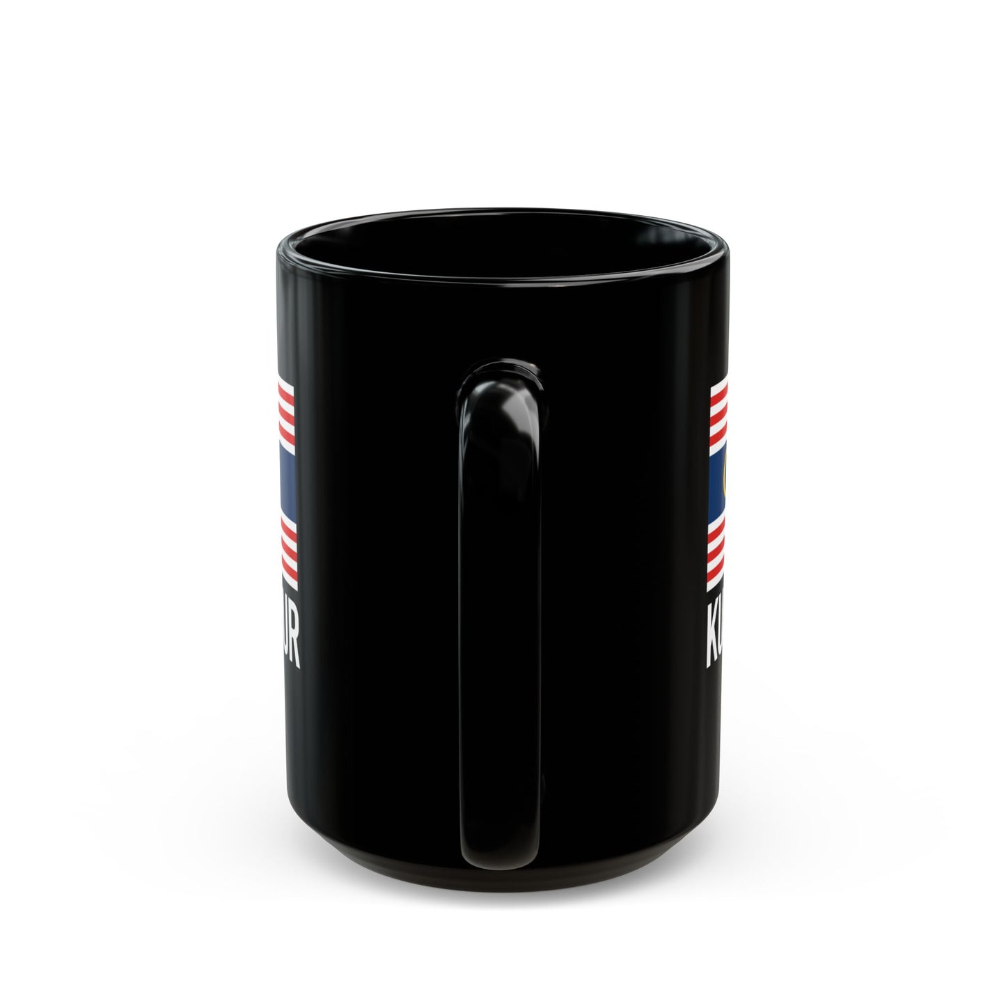 Kuala Lumpur City Flag Black Ceramic Mug - 11oz, 15oz